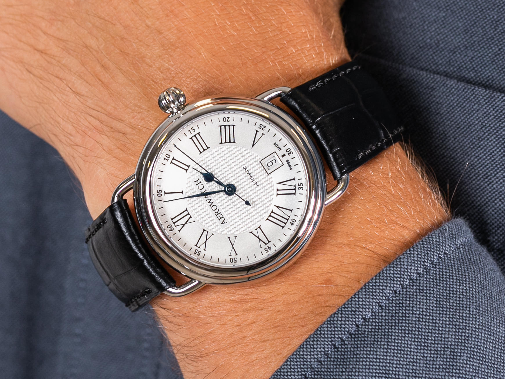 Aerowatch 60900-AA18 1942 AUTOMATIC zegarek klasyczny 1942 - miniatura 4