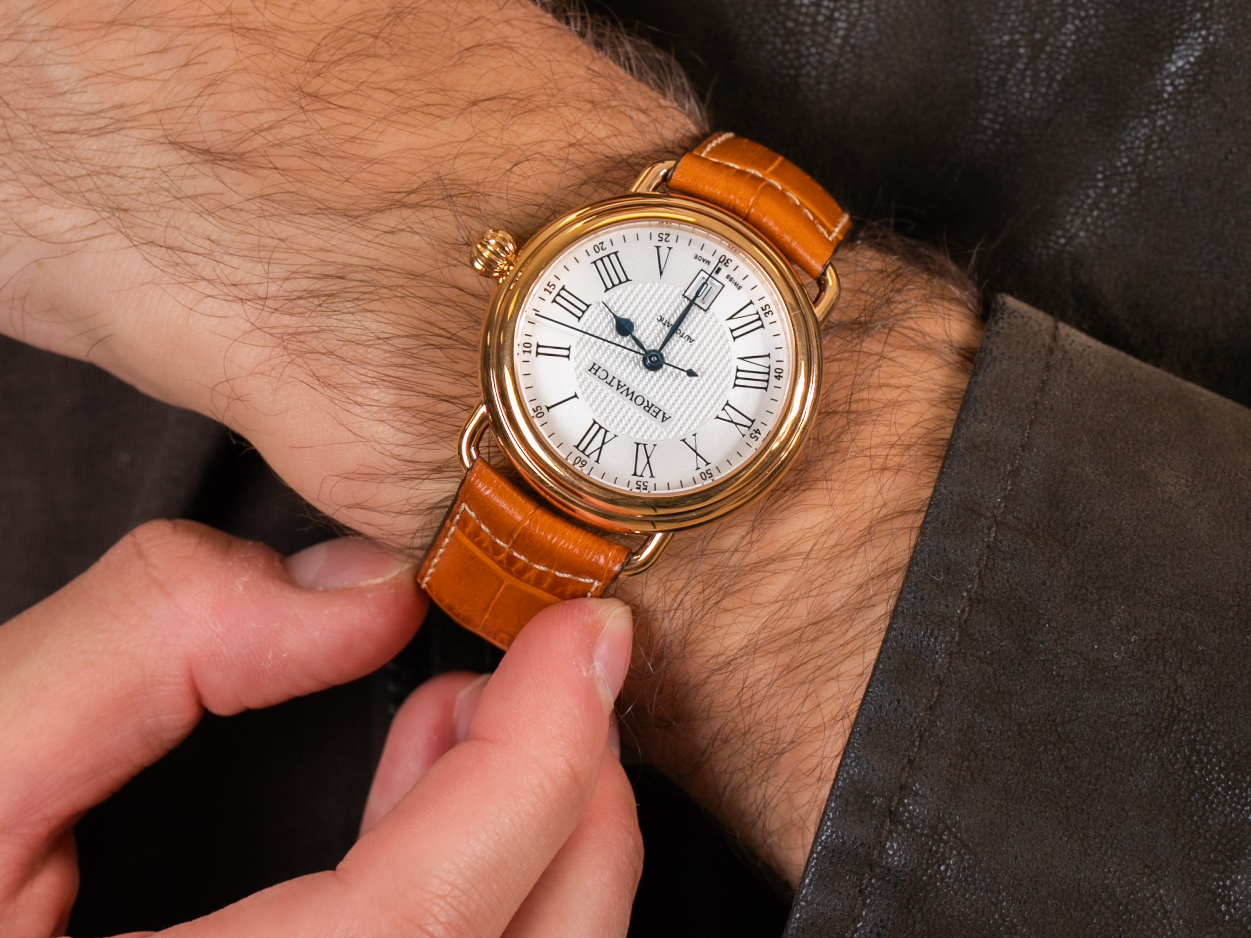 Aerowatch 60900-RO18 1942 AUTOMATIC zegarek klasyczny 1942 - miniatura 4