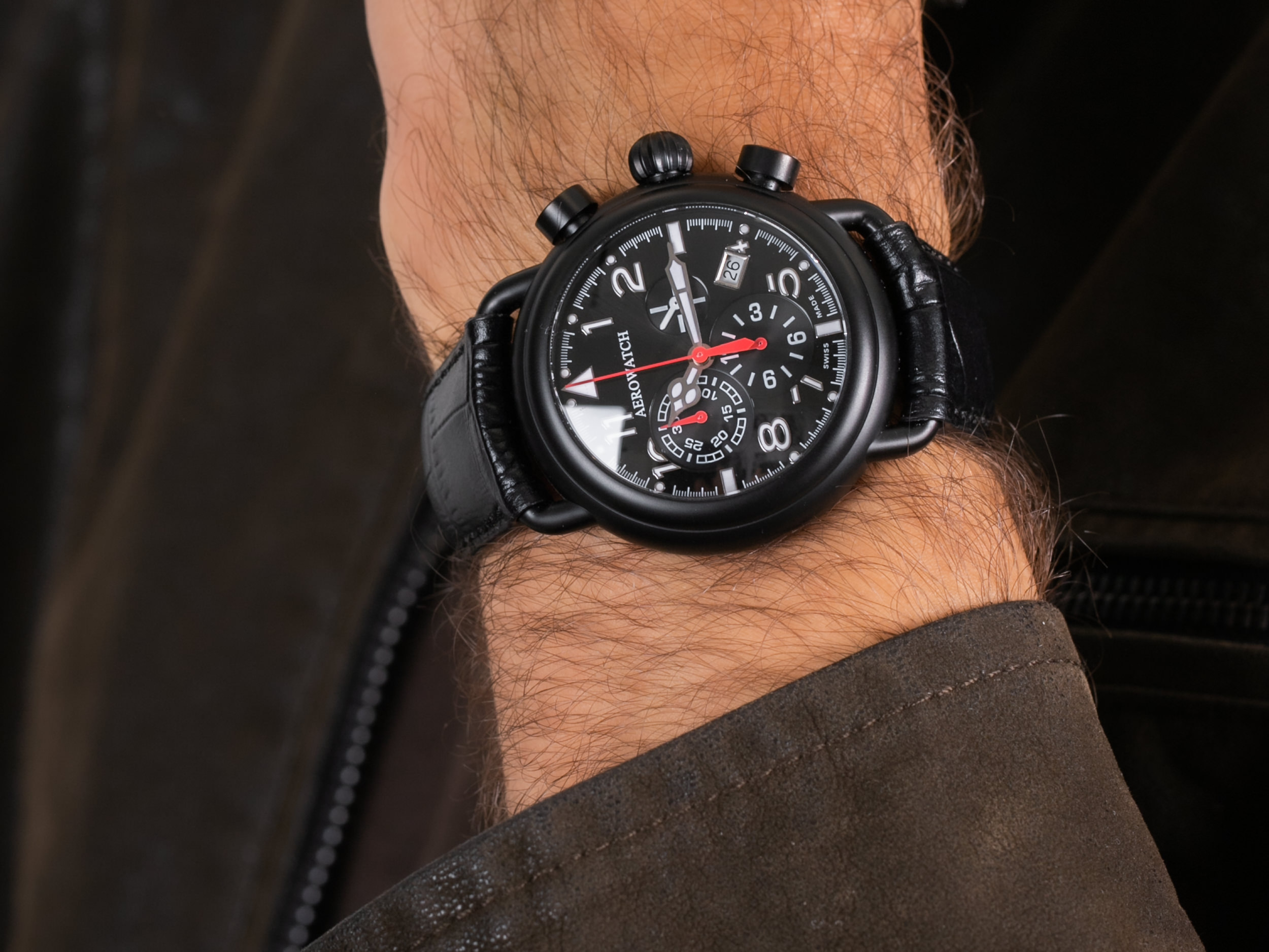 Aerowatch 83939-NO05 HOMMAGE 1910 CHRONO QUARTZ zegarek klasyczny Hommage 1910 - miniatura 4