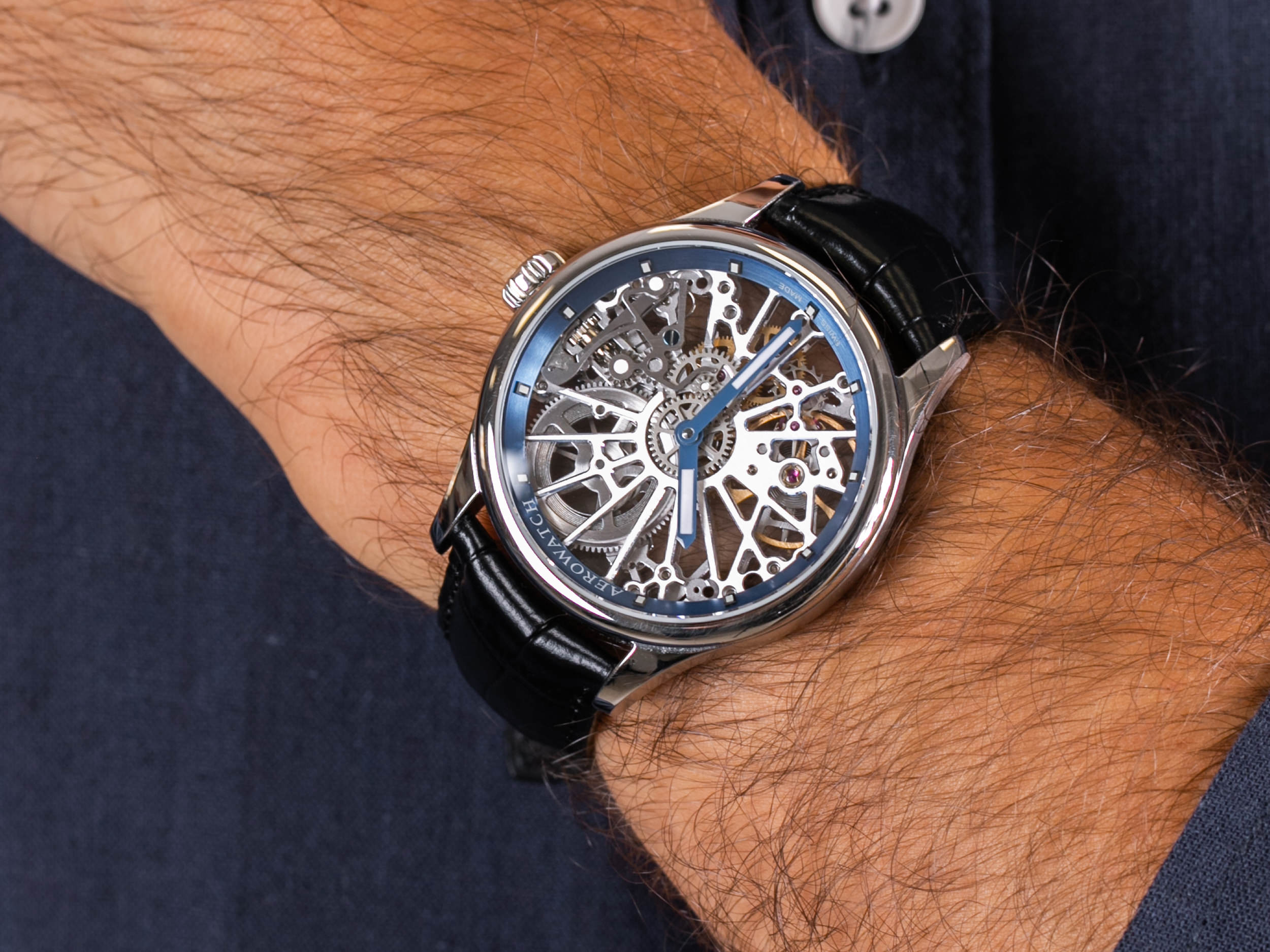 Aerowatch 50981-AA19 RENAISSANCE BIG MECHANICAL SKELETON zegarek klasyczny Renaissance - miniatura 4