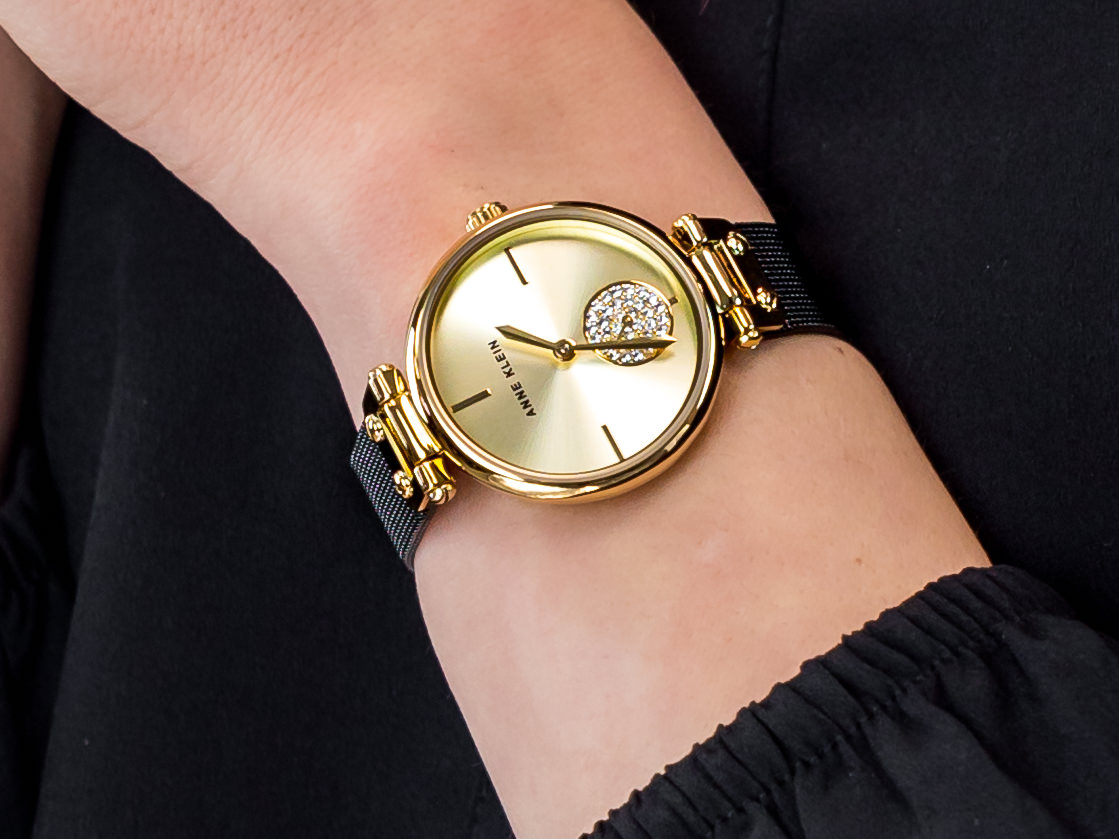 Anne Klein AK-3001CHBK zegarek klasyczny Bransoleta - miniatura 4