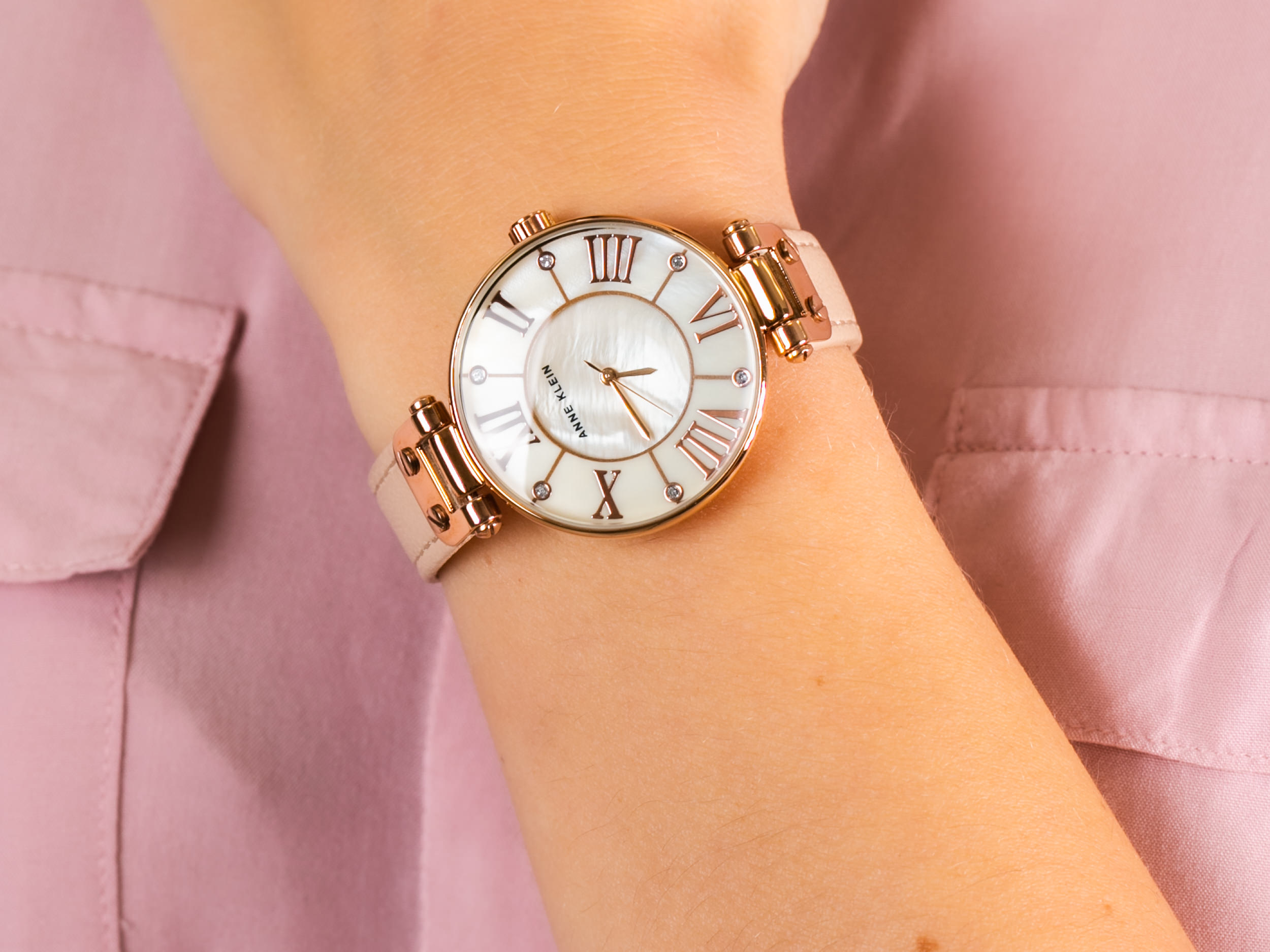 Anne Klein AK-109918RGLP zegarek klasyczny Pasek - miniatura 4