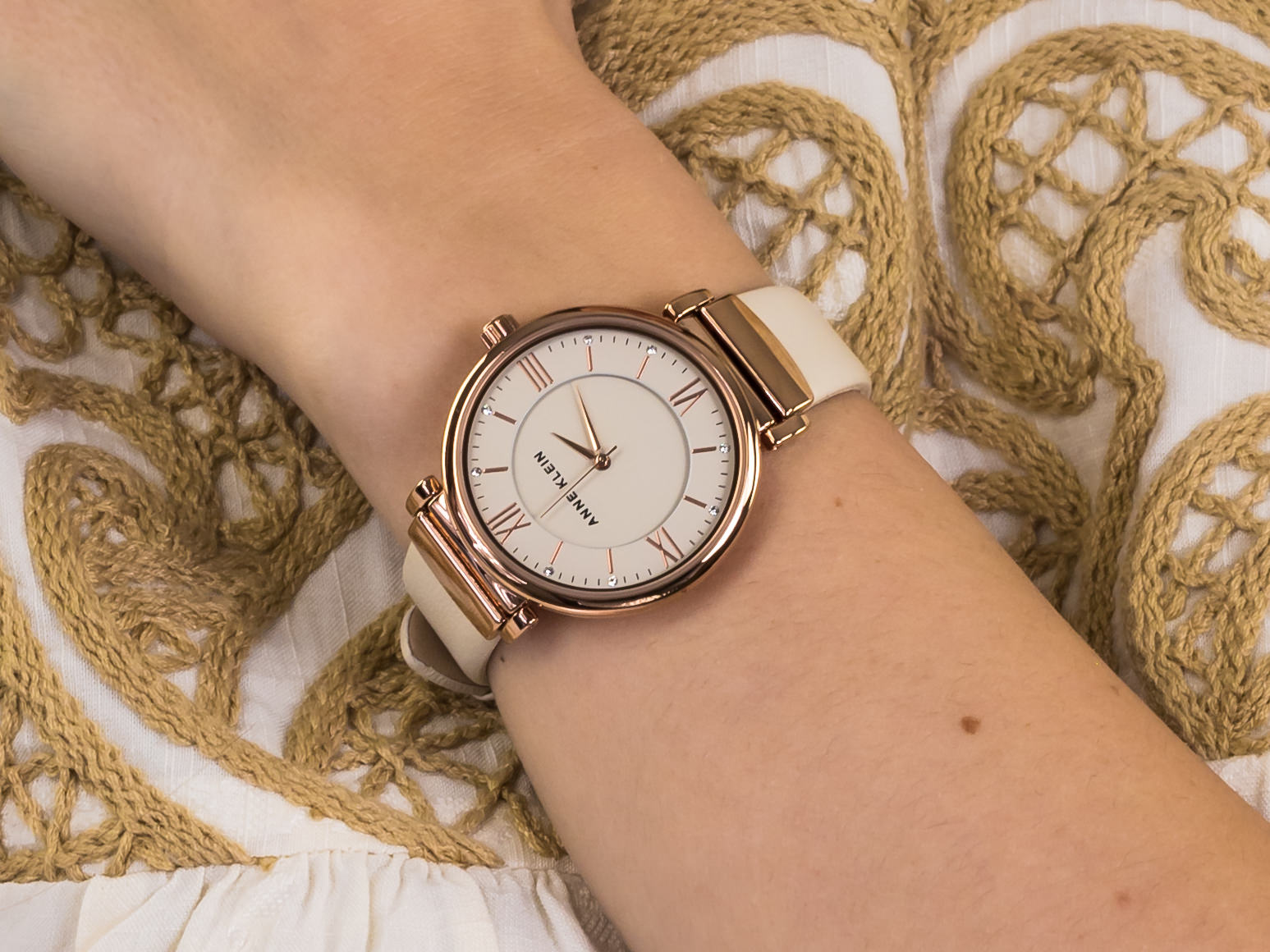 Anne Klein AK-2666RGIV zegarek klasyczny Pasek - miniatura 4