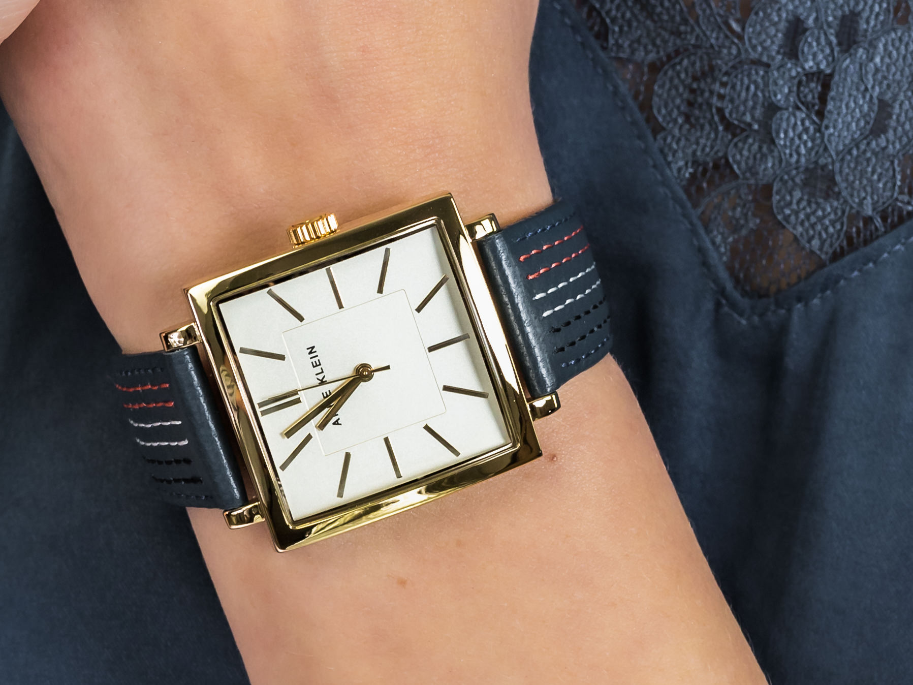 Anne Klein AK-2740CHBL zegarek klasyczny Pasek - miniatura 4