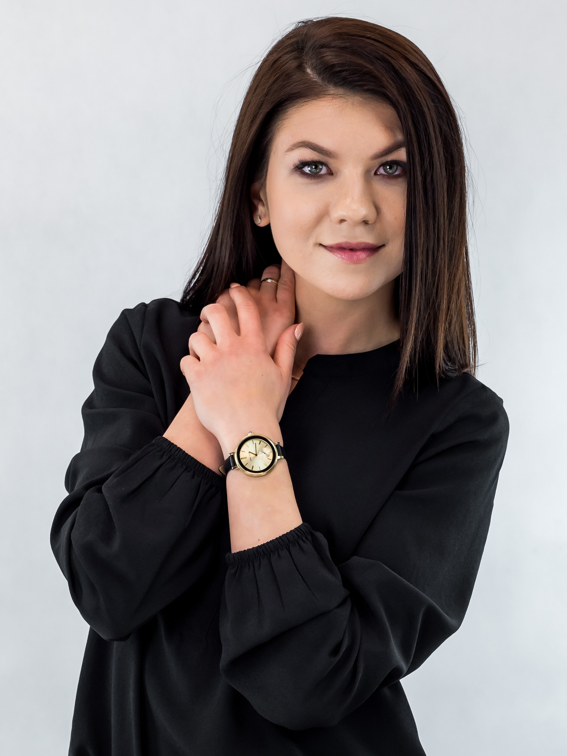 Anne Klein AK-2992CHBK zegarek damski Pasek - miniatura 2