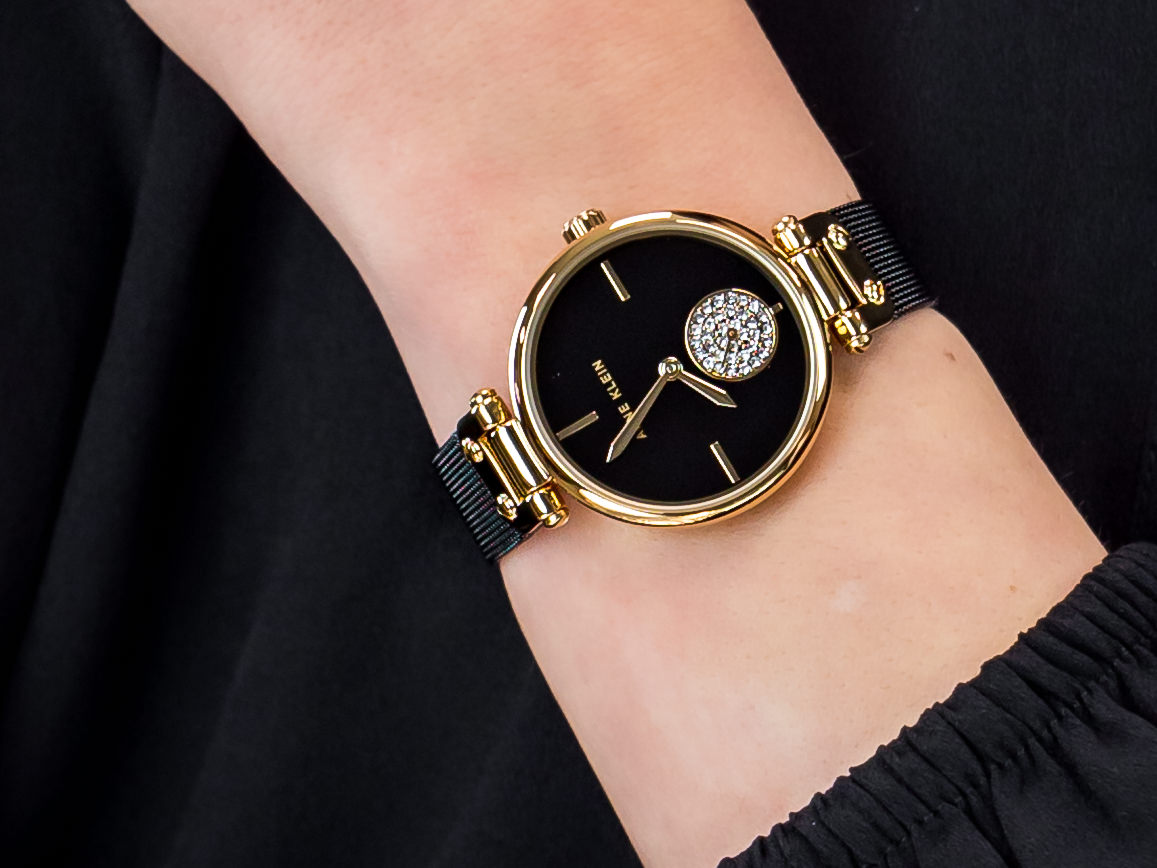 Anne Klein AK-3380BKBK zegarek klasyczny Pasek - miniatura 4