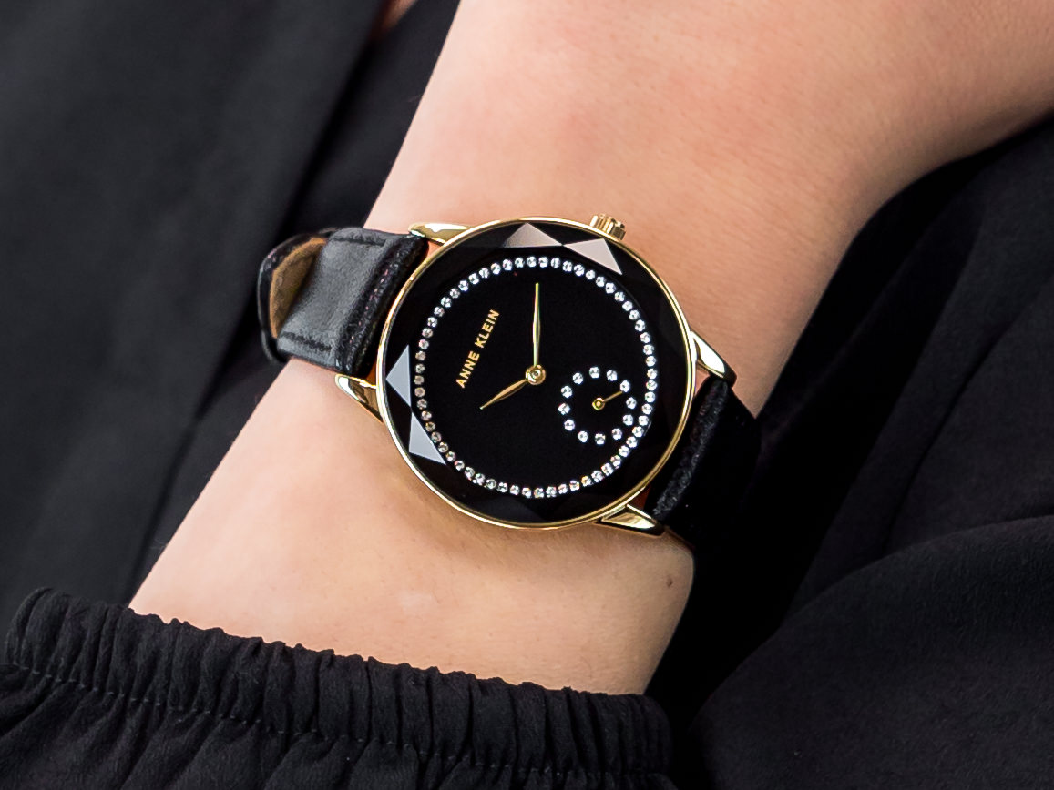 Anne Klein AK-3458BKBK zegarek klasyczny Pasek - miniatura 4