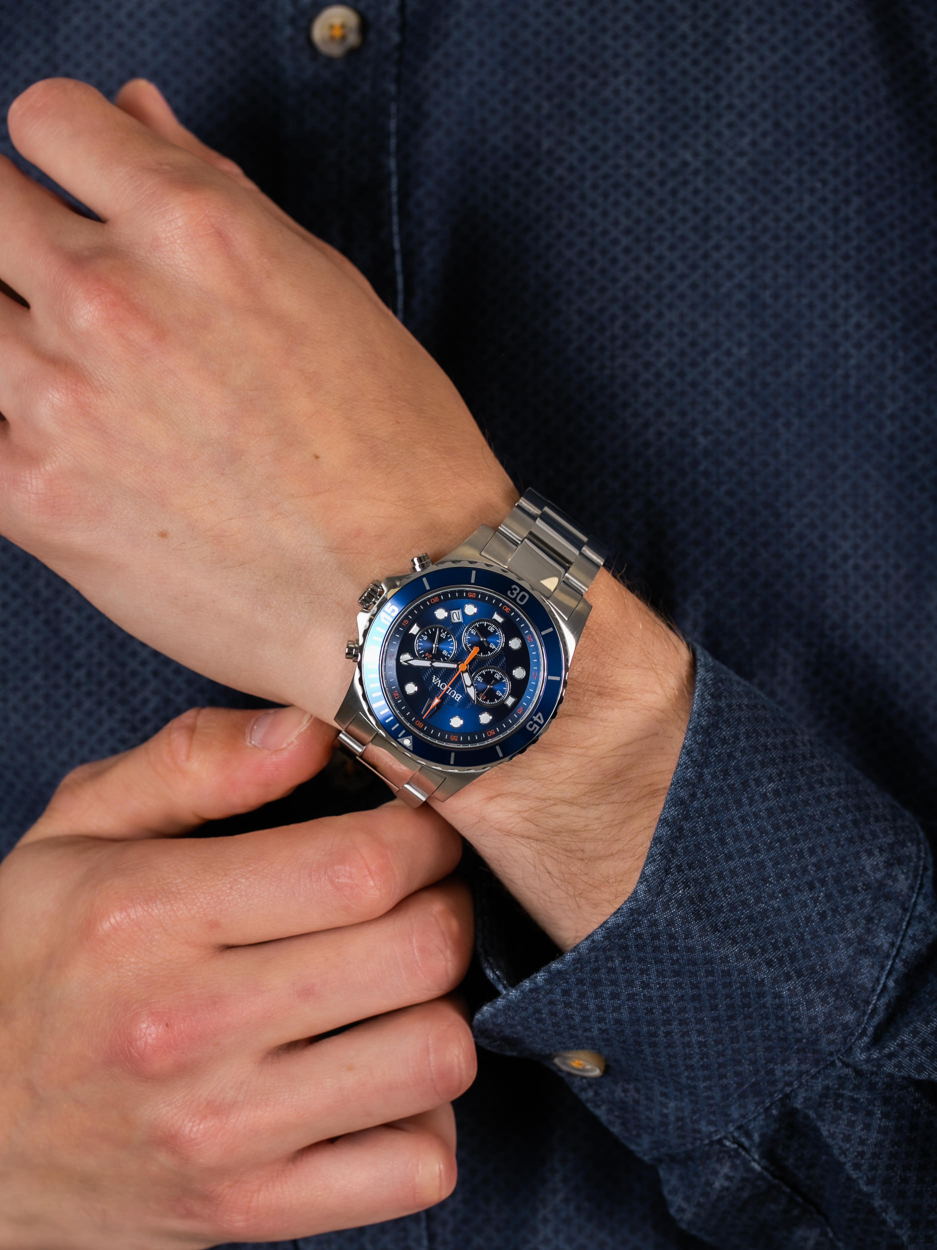 zegarek Bulova 98B325 męski z chronograf Classic - miniatura 3