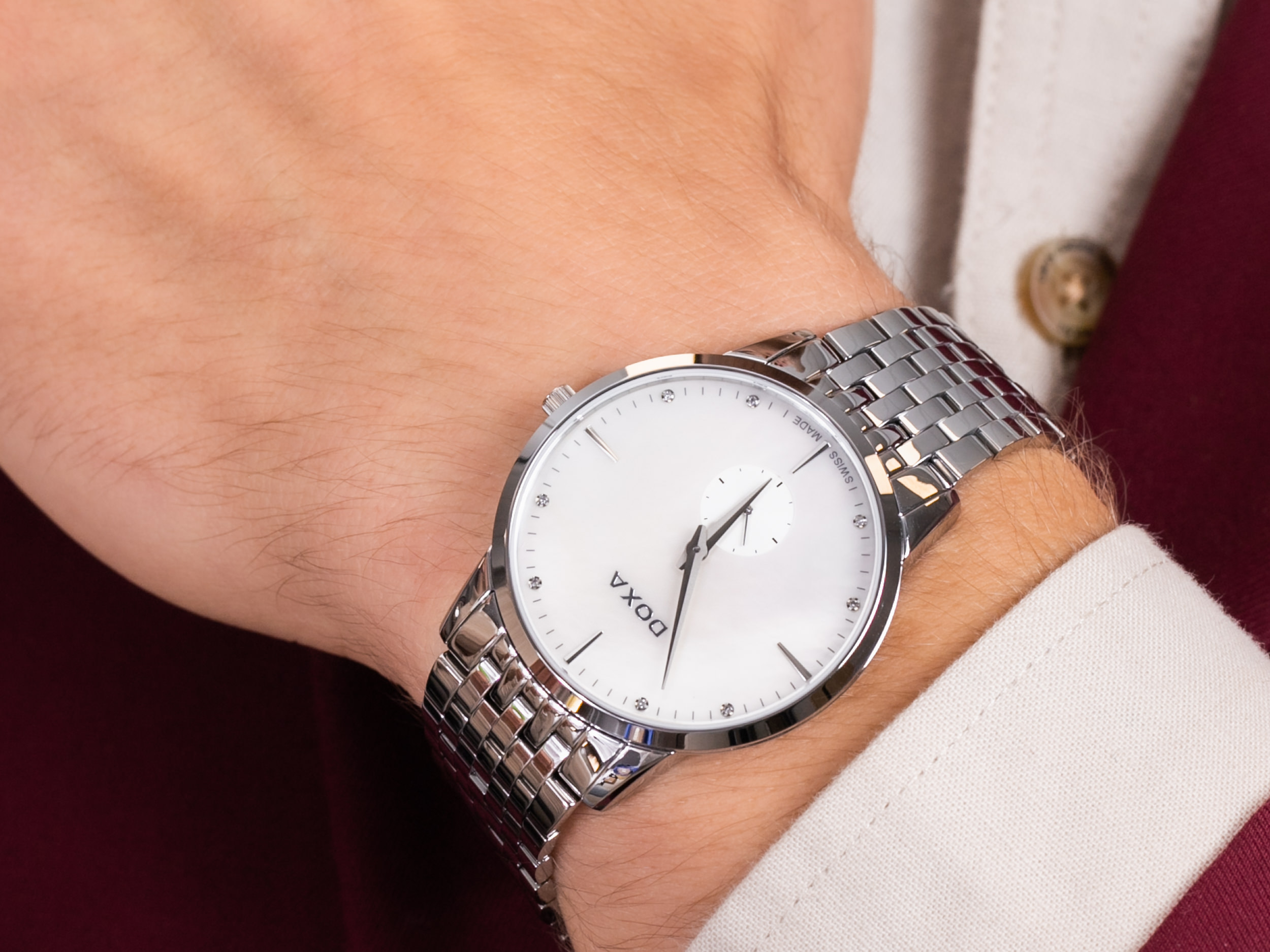 Doxa 105.10.051D.10 zegarek klasyczny Slim Line - miniatura 4