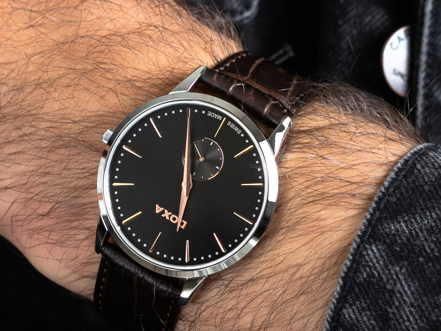 Doxa 105.10.101R.02 zegarek klasyczny Slim Line - miniatura 4
