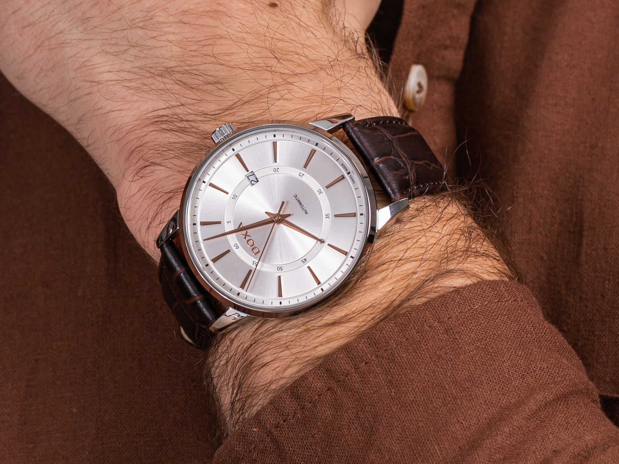 Doxa 107.10.021R.02 zegarek klasyczny Slim Line - miniatura 4
