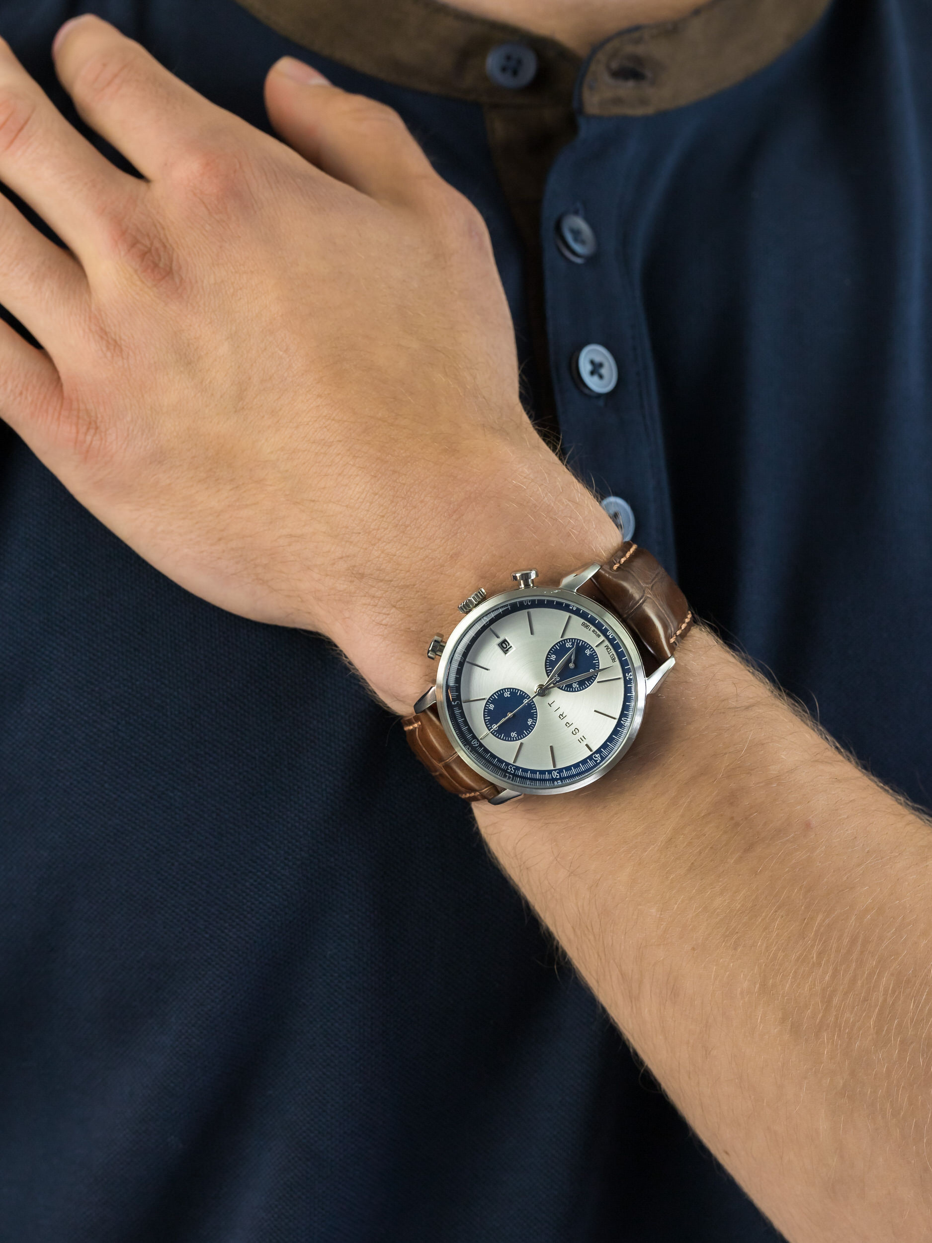 zegarek Esprit ES109181001 męski z chronograf Męskie - miniatura 3
