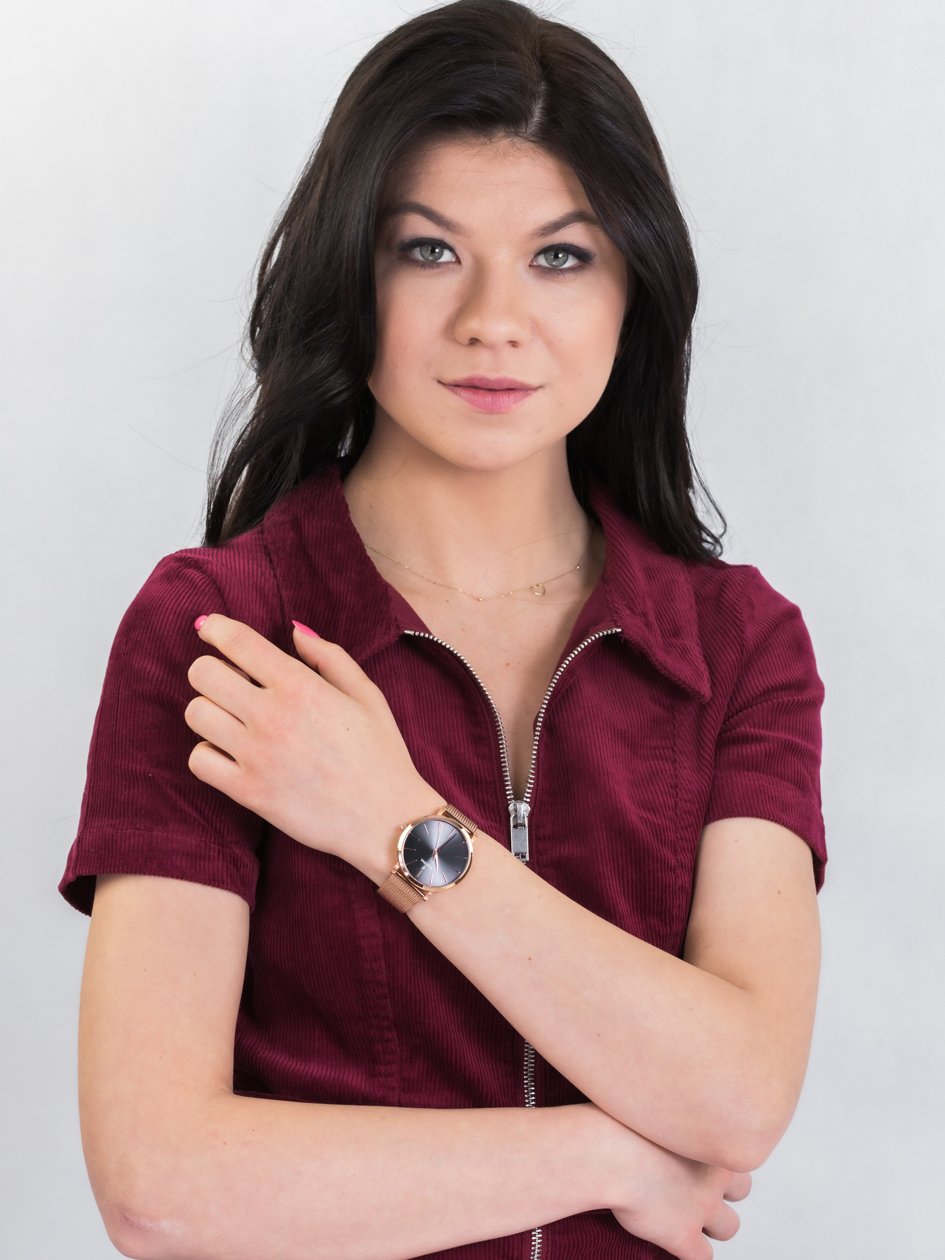 Festina F20477-2 zegarek różowe złoto klasyczny Boyfriend bransoleta