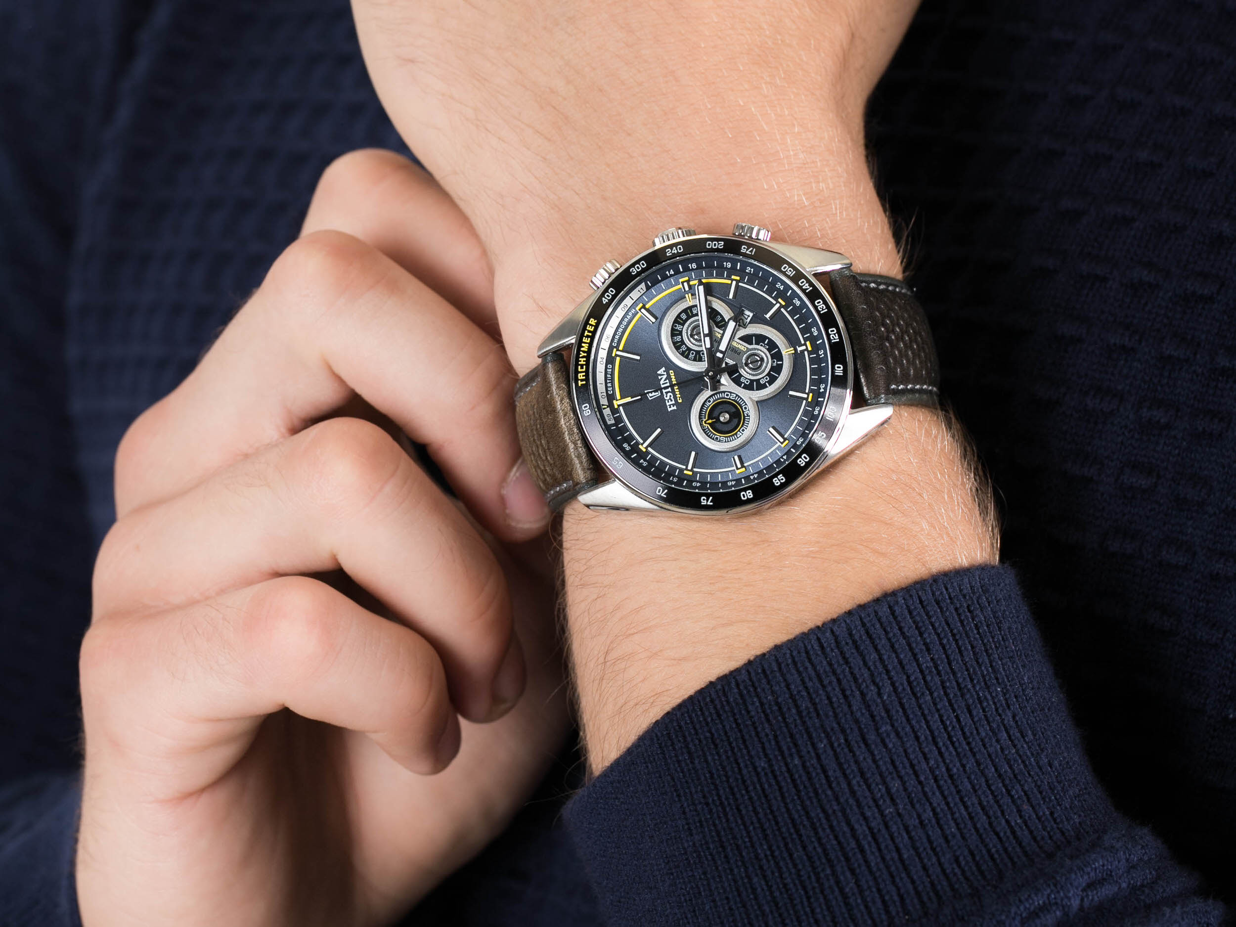 Festina F20202-2 Precision Center Chrono zegarek klasyczny Chronograf - miniatura 4