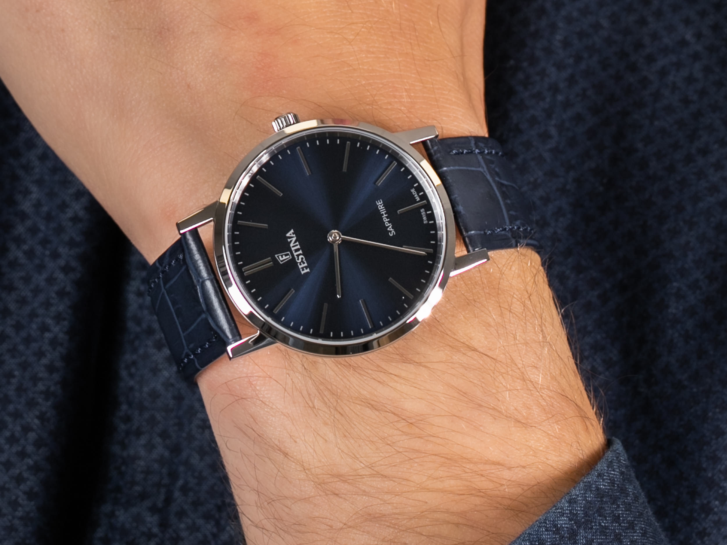 Festina F20012-3 Swiss Made zegarek klasyczny Classic - miniatura 4