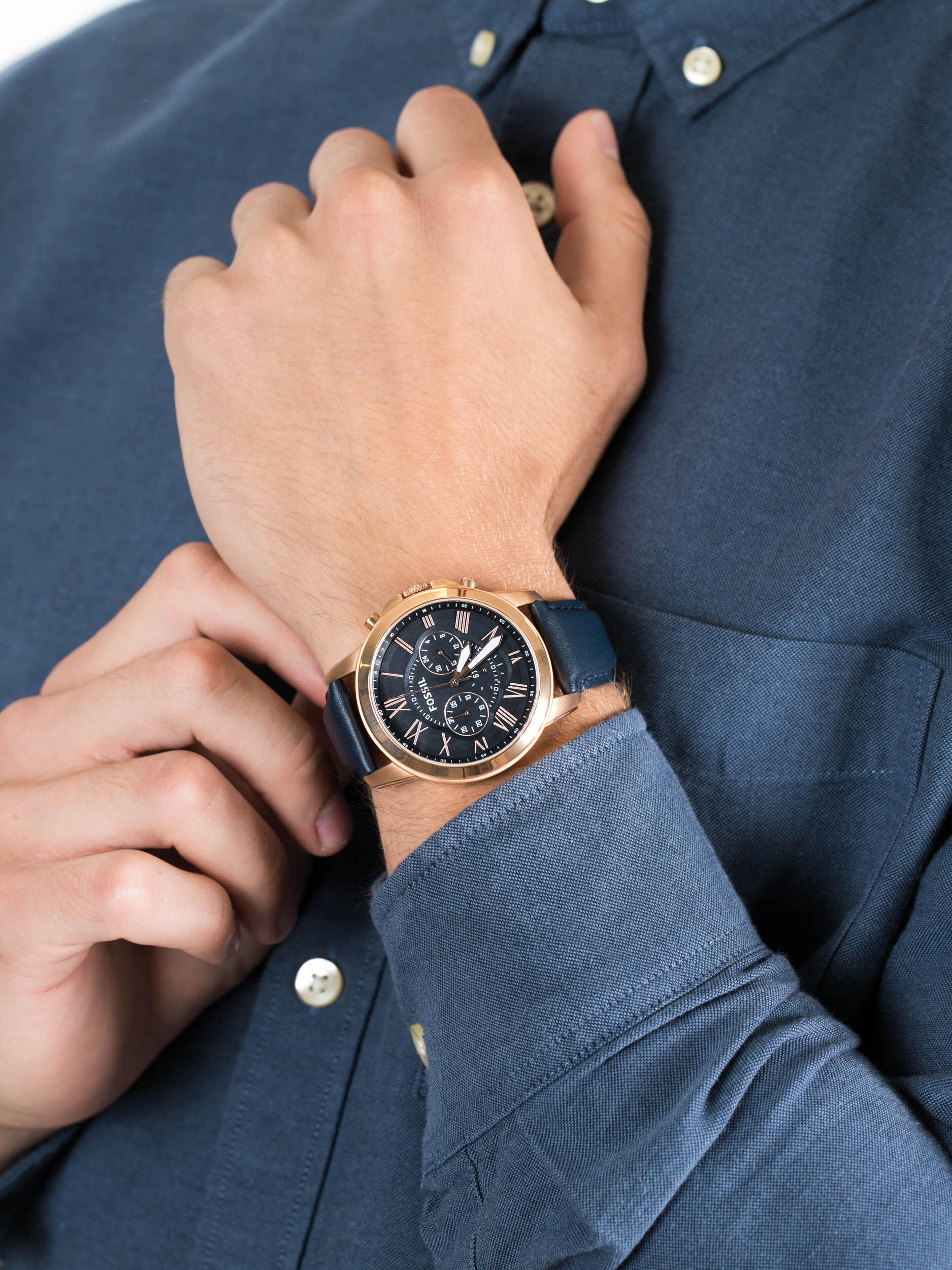 zegarek Fossil FS4835IE GRANT męski z chronograf Grant - miniatura 3