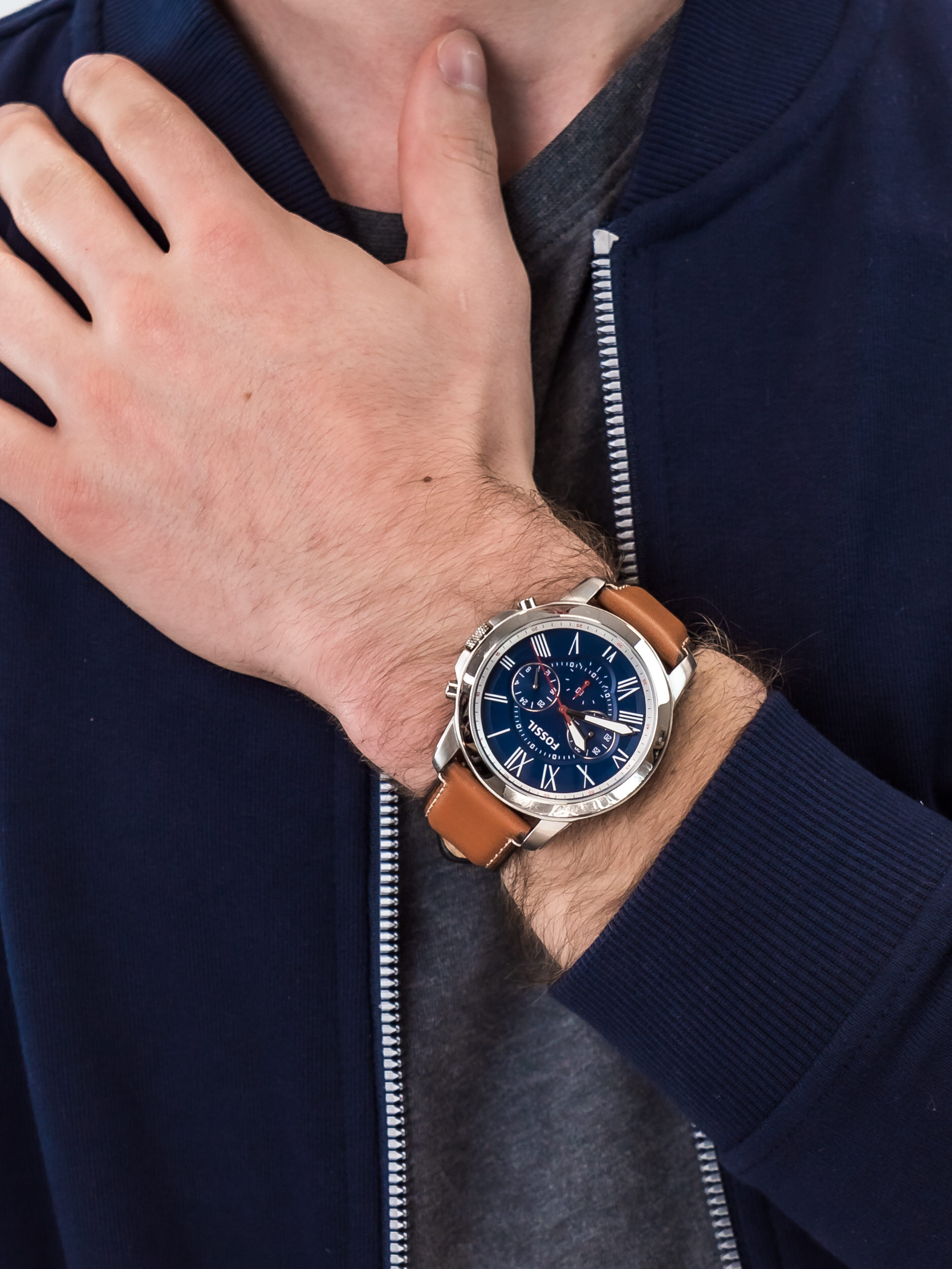 zegarek Fossil FS5210IE GRANT męski z chronograf Grant - miniatura 3