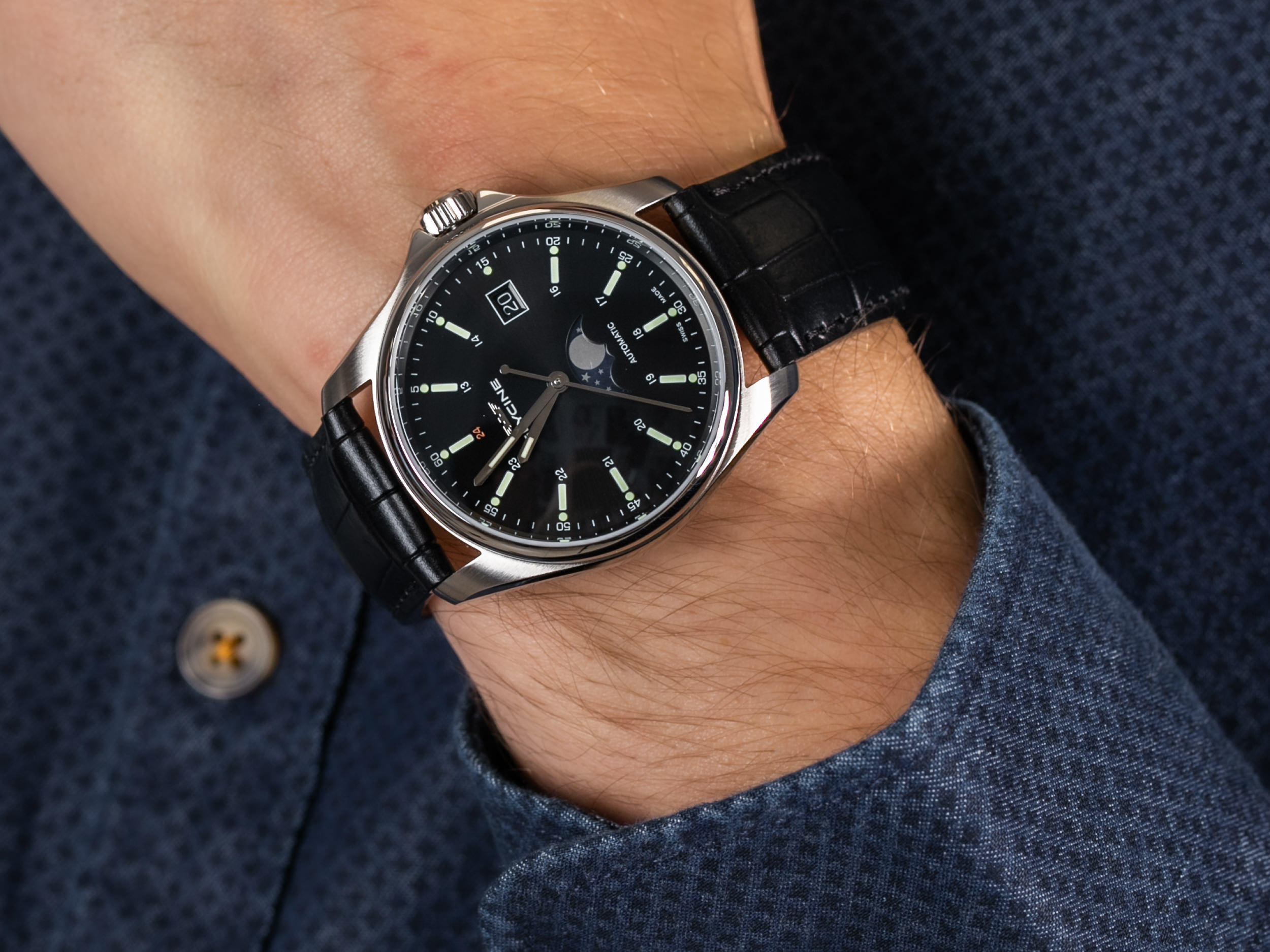 Glycine GL0116 COMBAT 6 CLASSIC MOONPHASE zegarek klasyczny Combat - miniatura 4