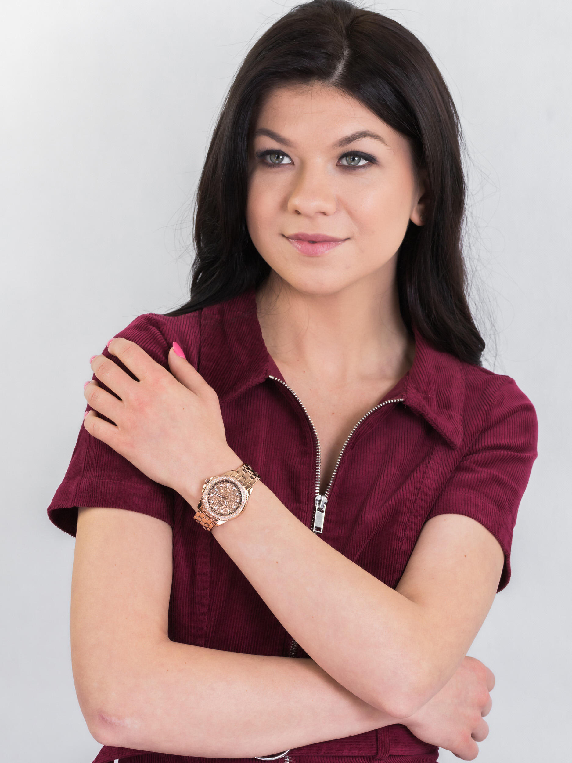 Guess W1235L3 zegarek różowe złoto klasyczny Bransoleta bransoleta - miniatura 2