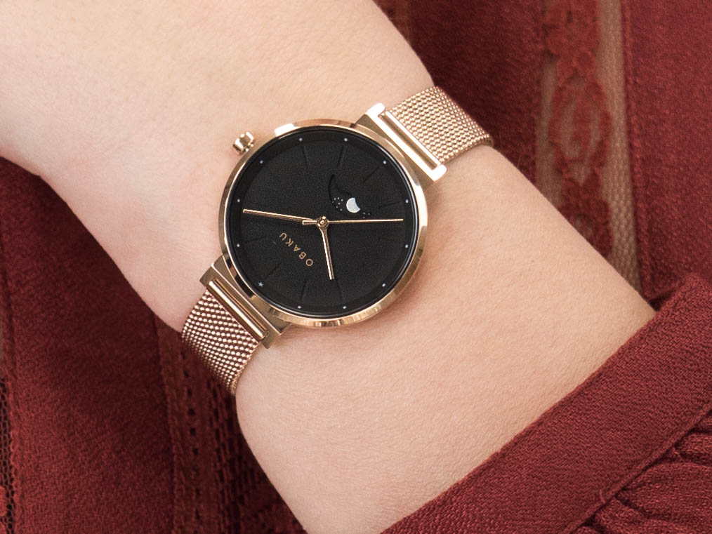 Obaku Denmark V243LMVBMV MAANE - GERBERA zegarek klasyczny Slim - miniatura 4