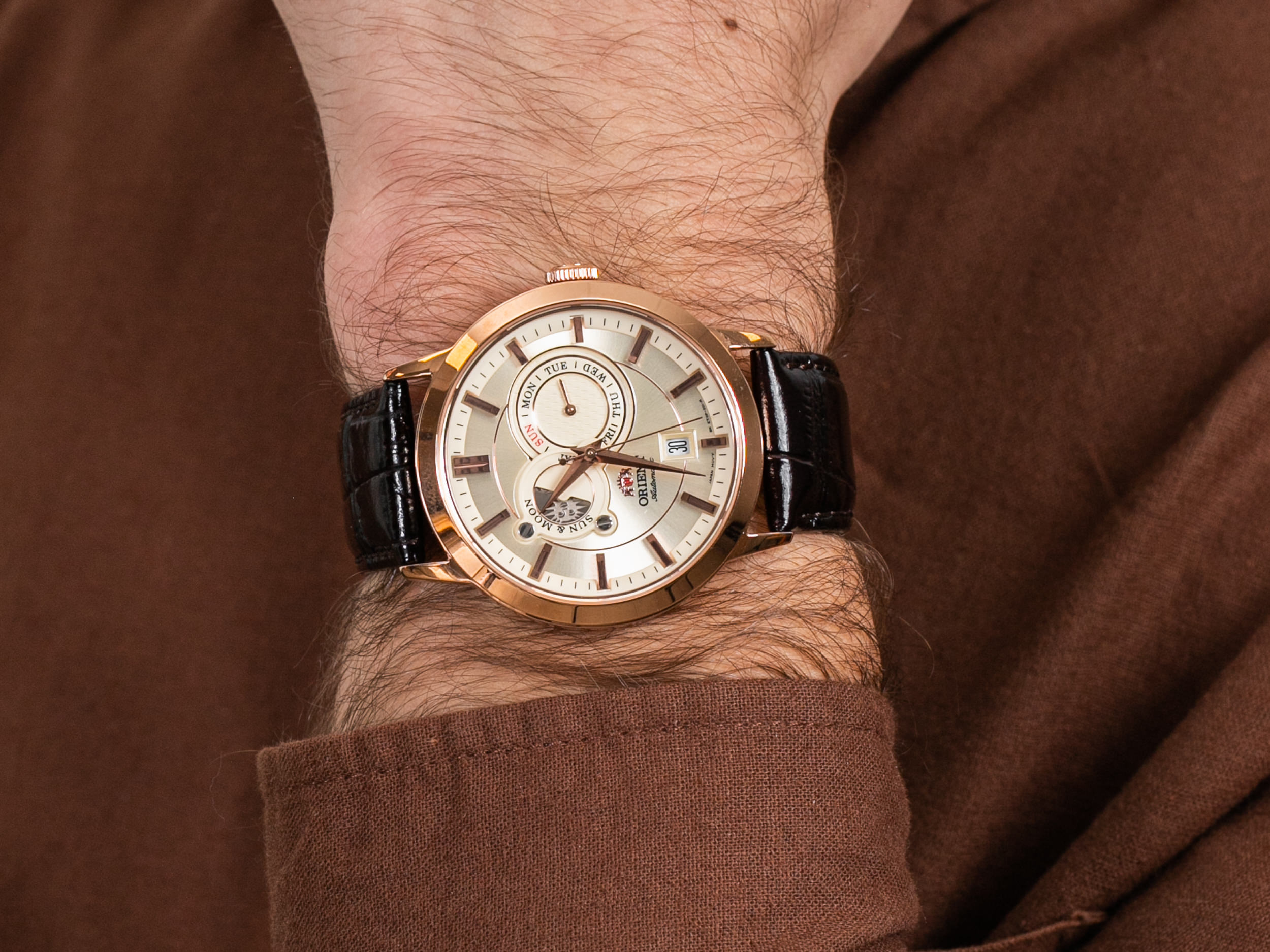 Orient FET0P001W0 Sun and Moon zegarek klasyczny Contemporary - miniatura 4