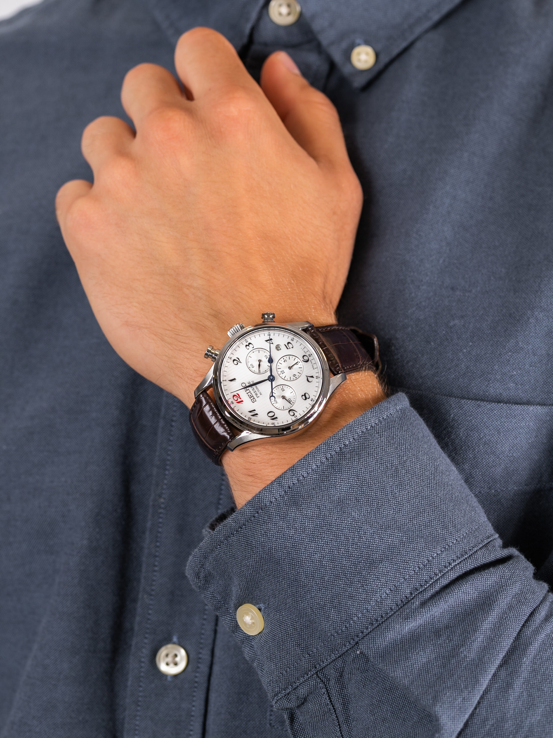 zegarek Seiko SRQ025J1 Presage Automatic Chronograph męski z chronograf Presage - miniatura 3