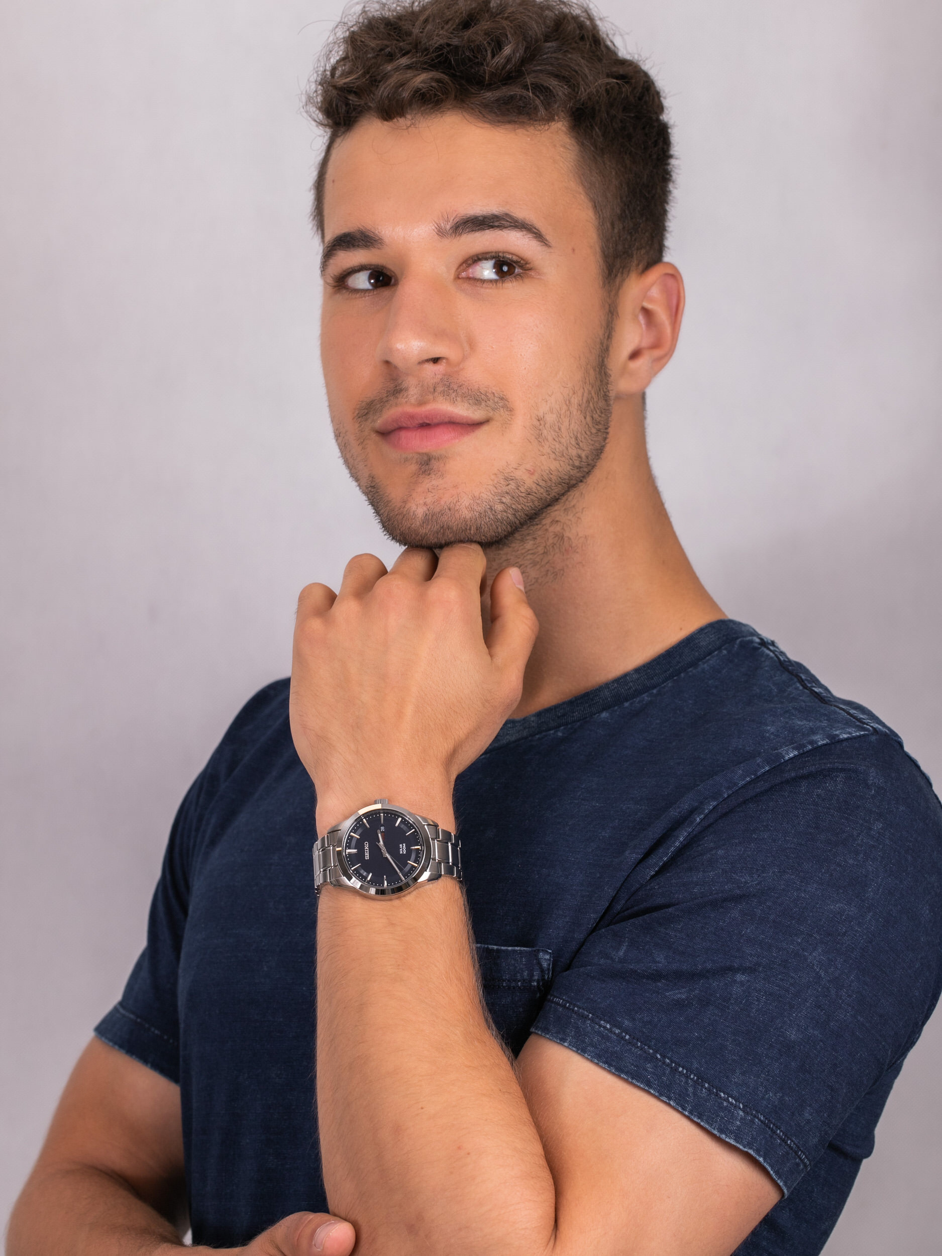 Seiko SNE361P1 zegarek męski Solar - miniatura 2
