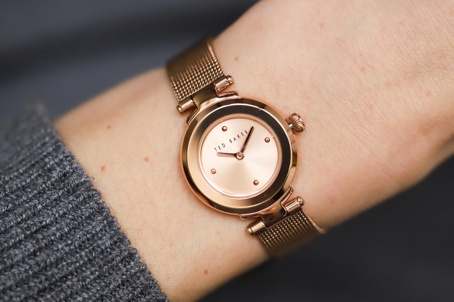 Ted Baker BKPIZF904 Inezz bransoleta klasyczny zegarek różowe złoto - miniatura 9