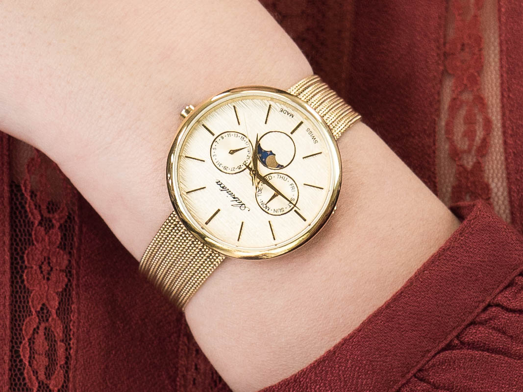 Adriatica A3732.1111QF Moonphase zegarek elegancki Bransoleta - miniatura 4