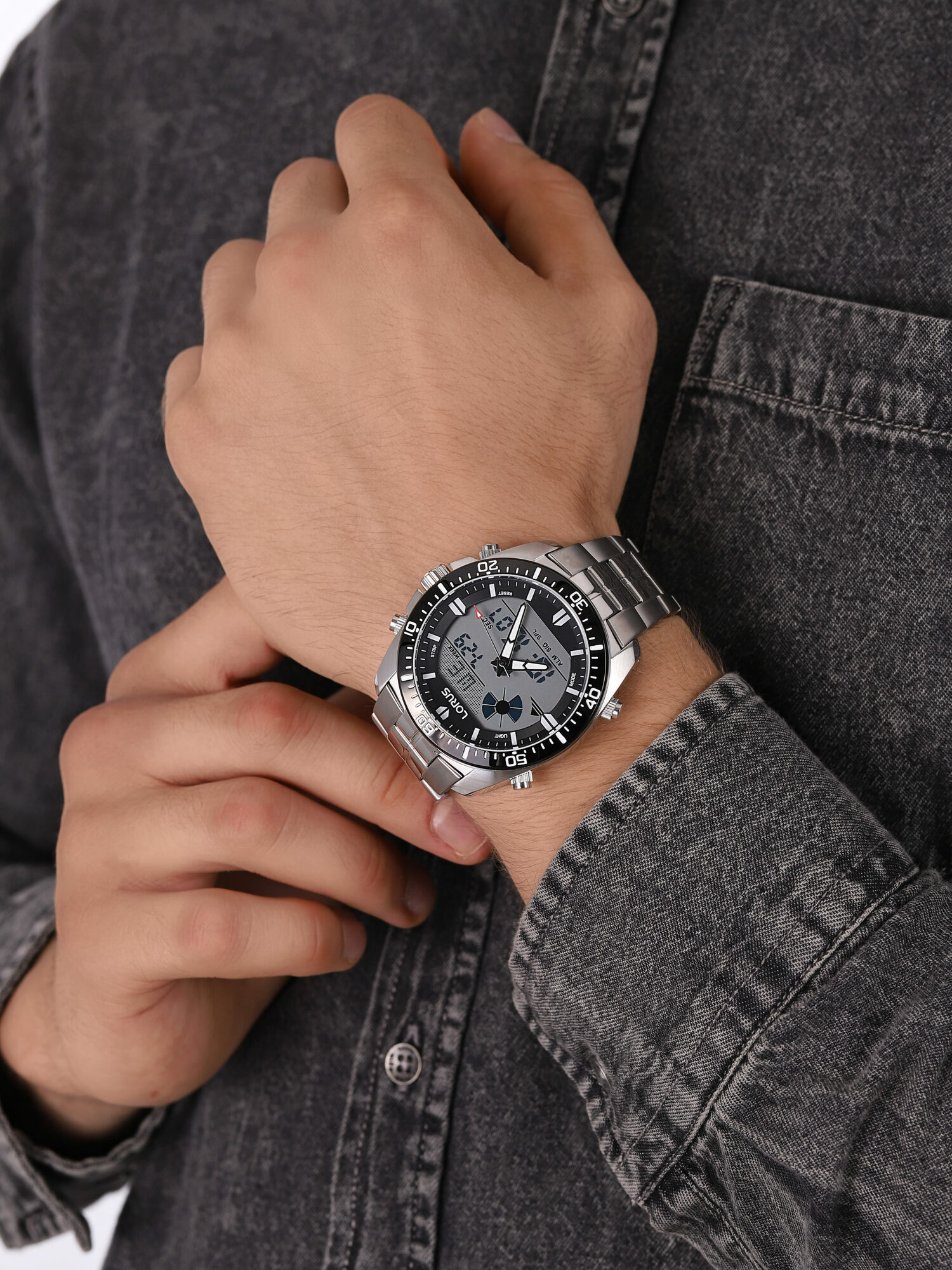 zegarek Lorus R2B03AX9 męski z chronograf Sportowe