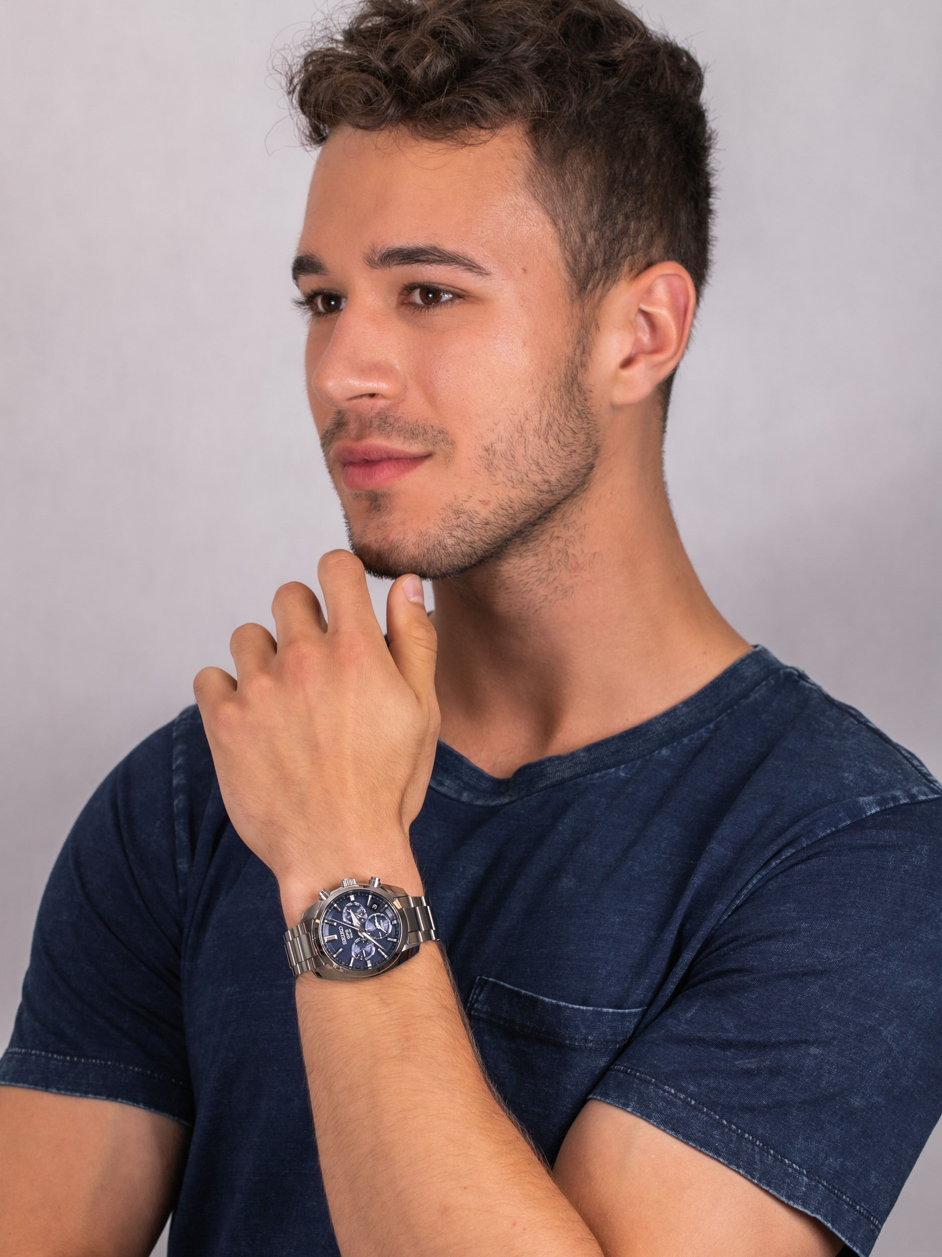 Seiko SSH019J1 zegarek męski Astron - miniatura 2