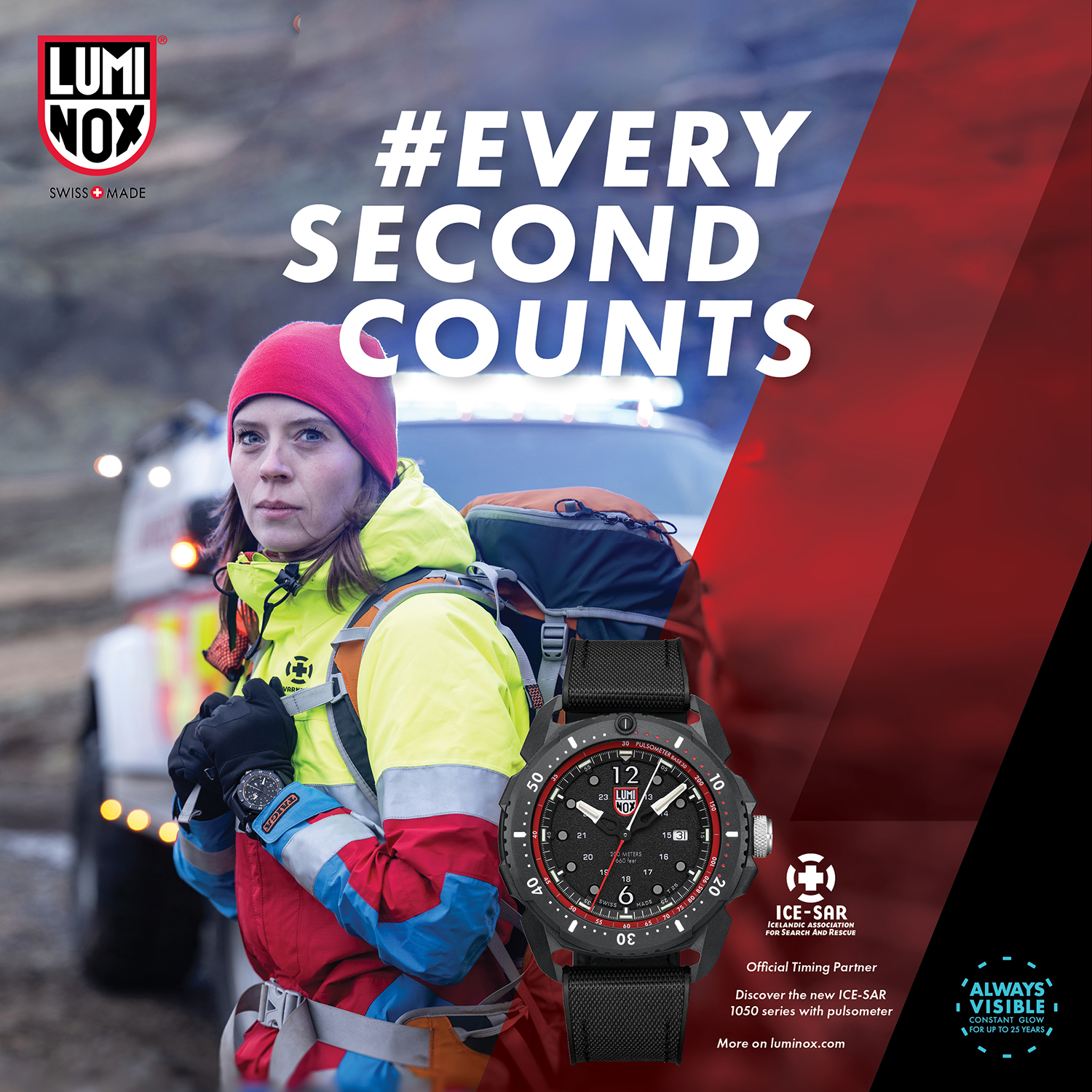 zegarek Luminox XL1052 ICE-SAR Arctic 1050 Series Land Series szafirowe - miniatura 11
