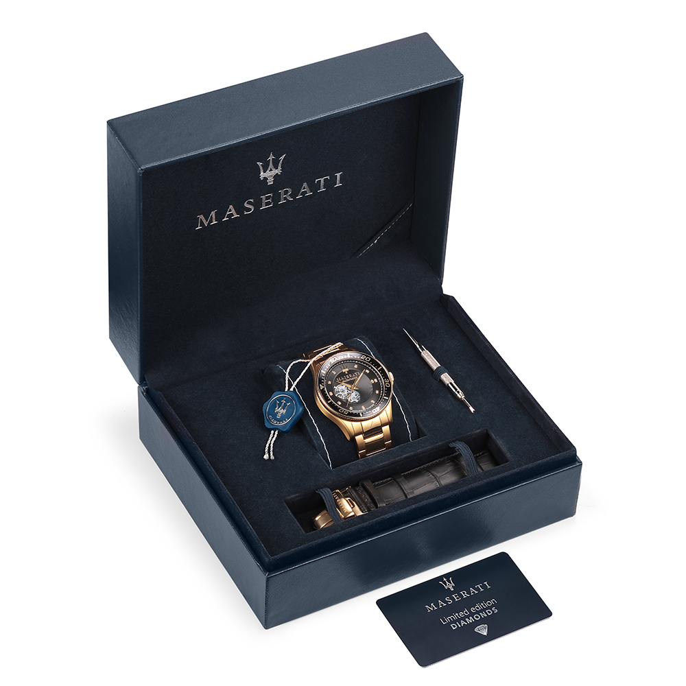 zegarek Maserati R8823140003 złoty Sfida - miniatura 7