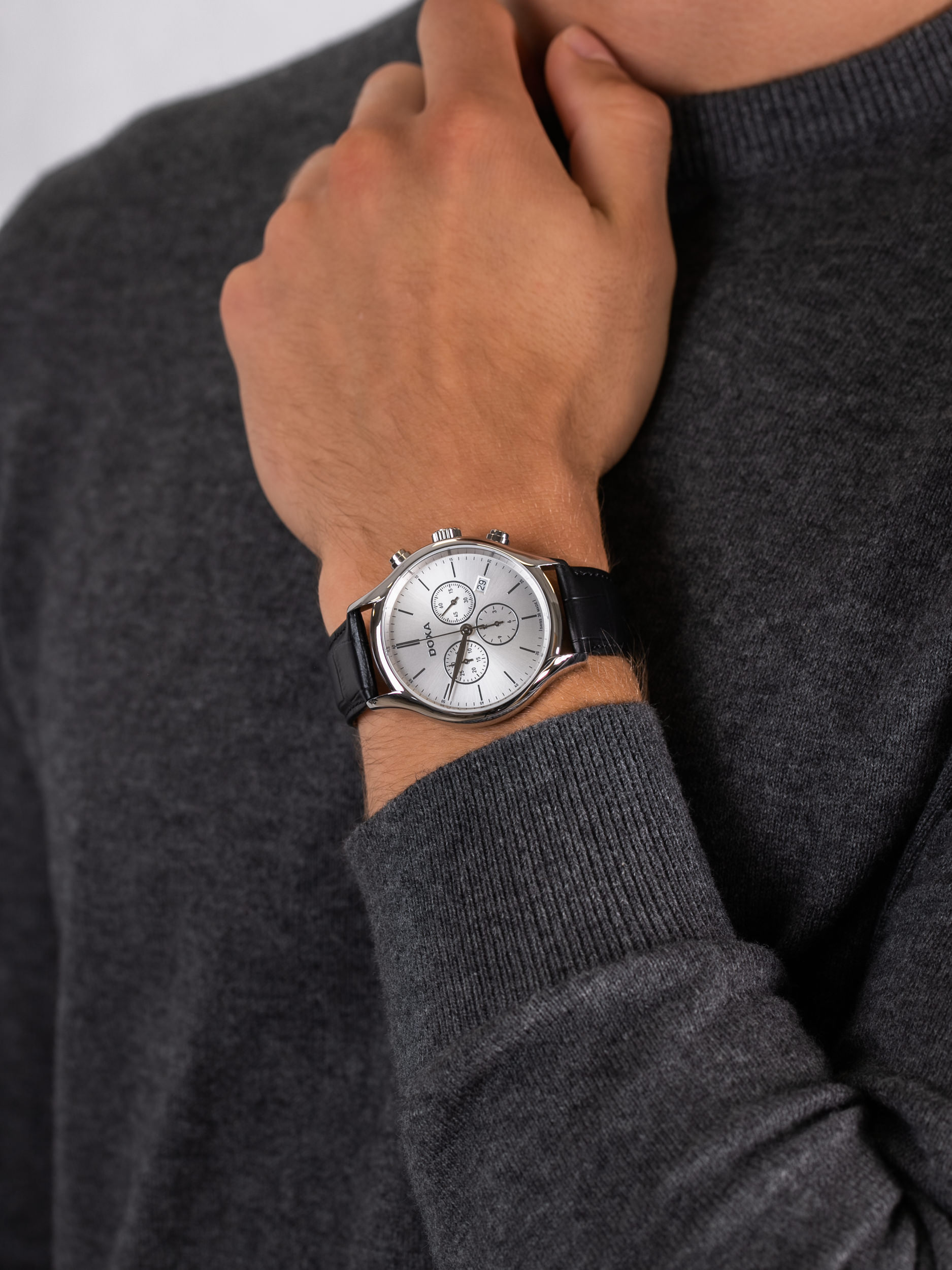 zegarek Doxa 218.10.021.01 męski z chronograf Challenge - miniatura 3