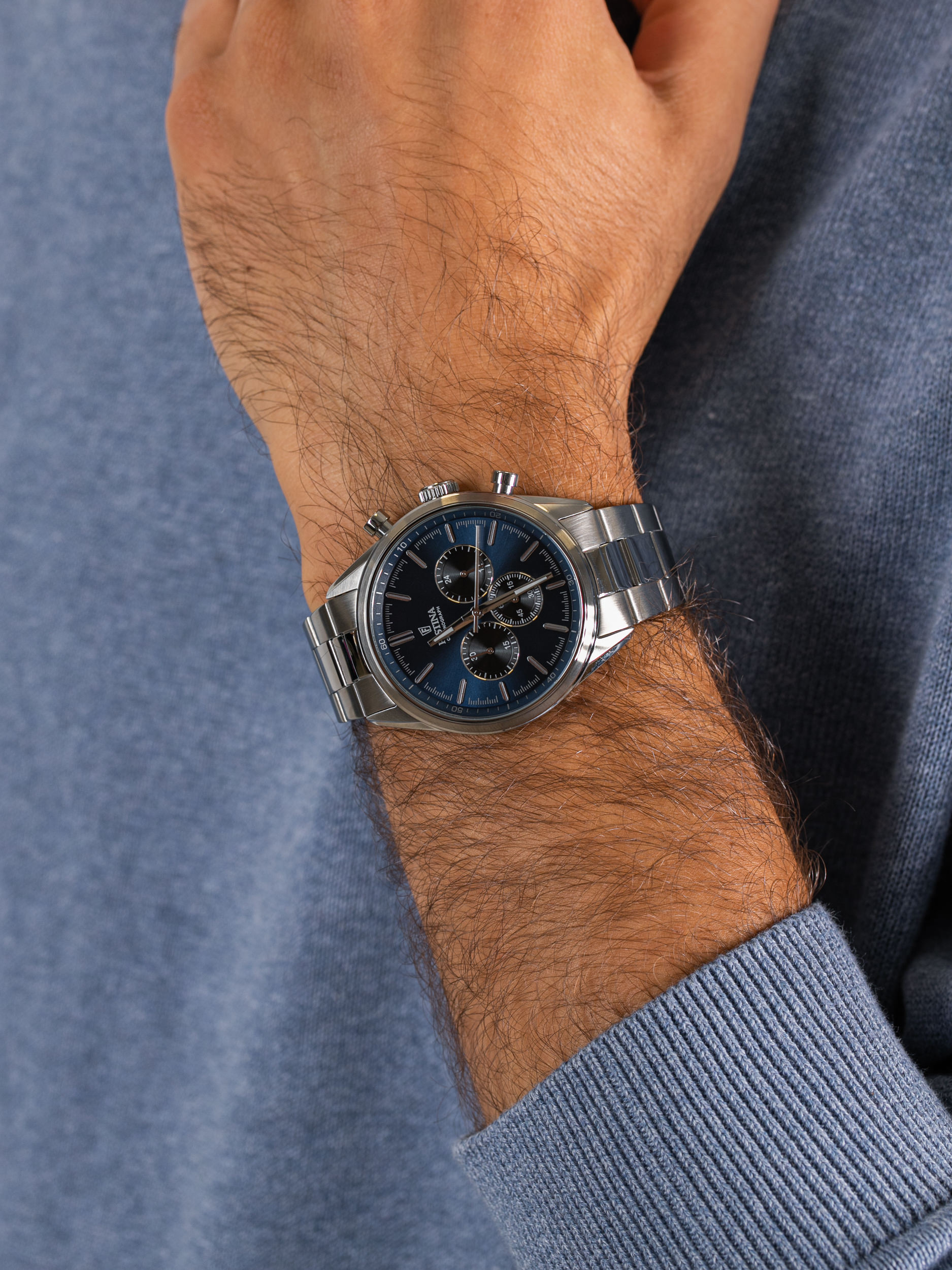 zegarek Festina F16820-6 Timeless Chronograph męski z chronograf Chronograf - miniatura 3