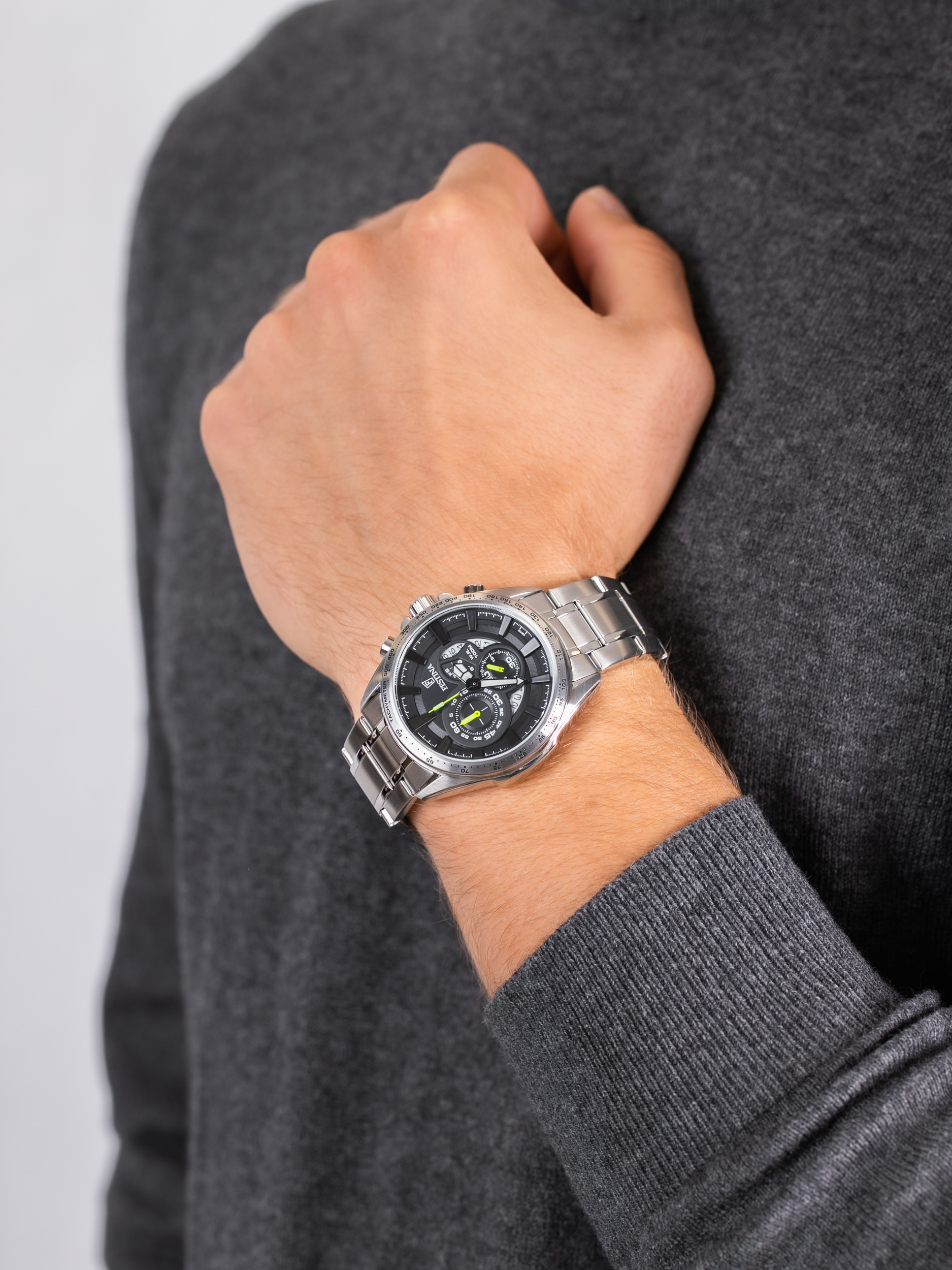 zegarek Festina F6864-6 Chrono Sport męski z tachometr Chronograf - miniatura 3