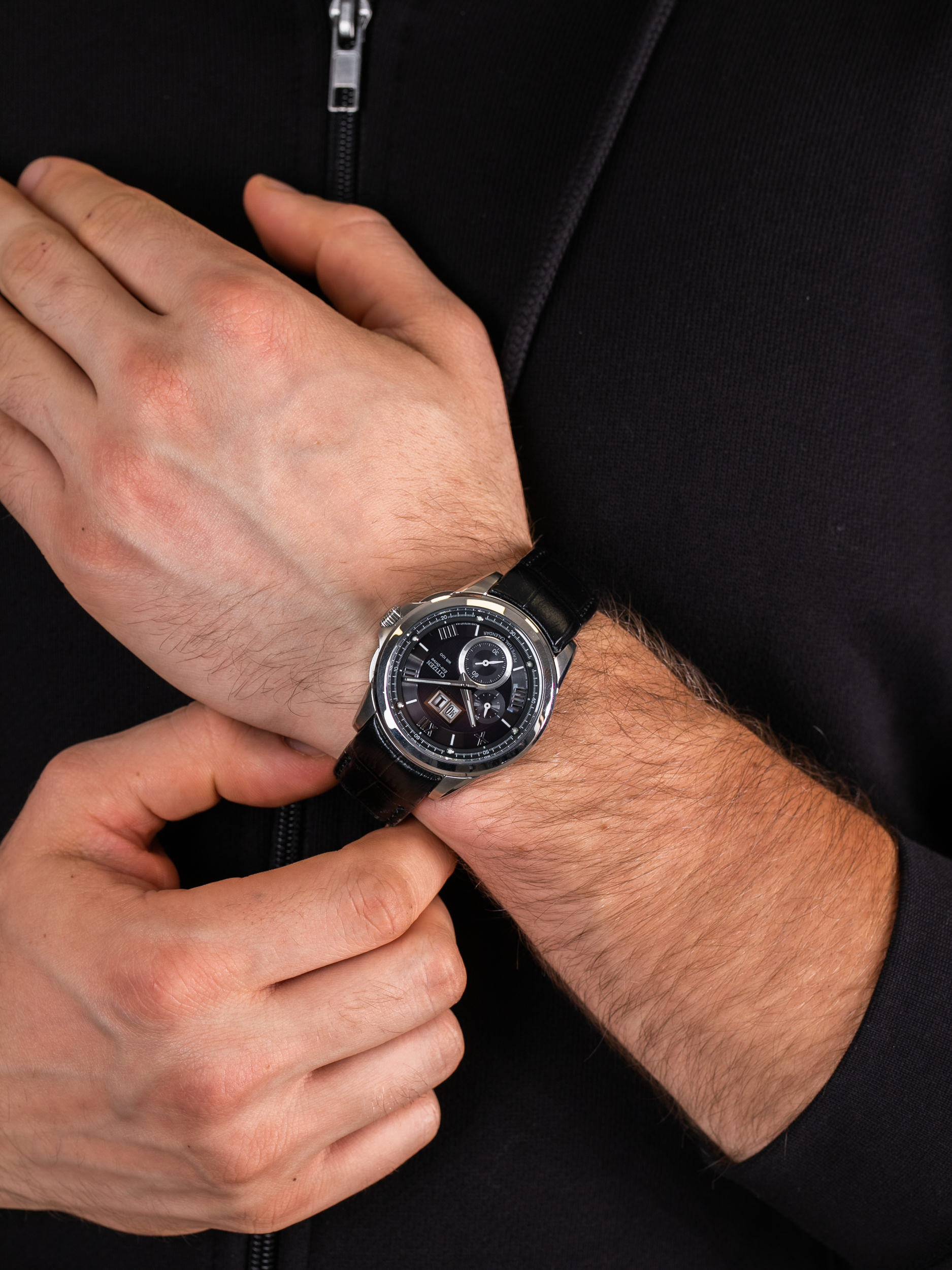 Citizen BT0001-12E męski zegarek Ecodrive pasek - miniatura 3