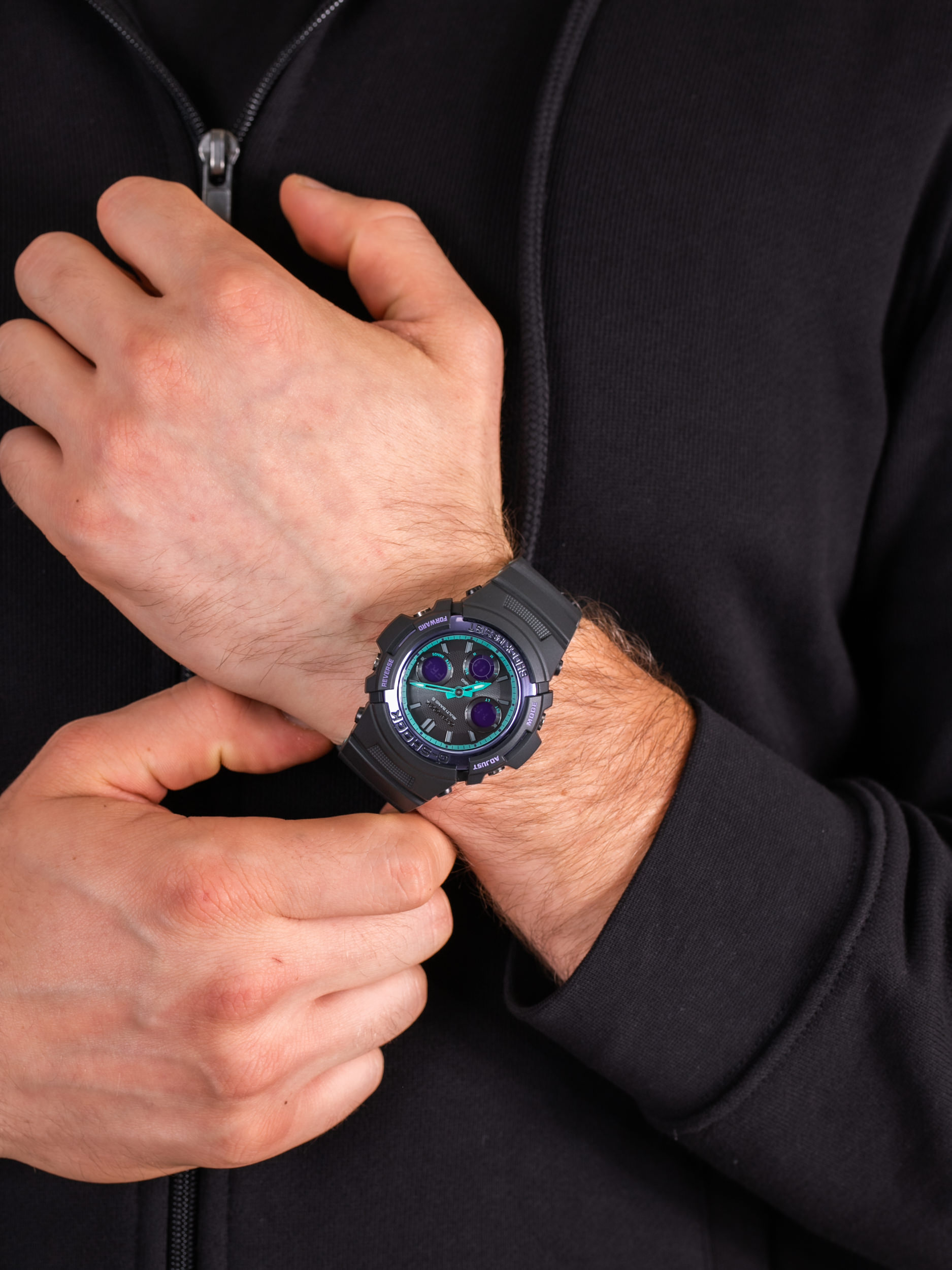Casio AWG-M100SBL-1AER męski zegarek G-SHOCK Original pasek - miniatura 3