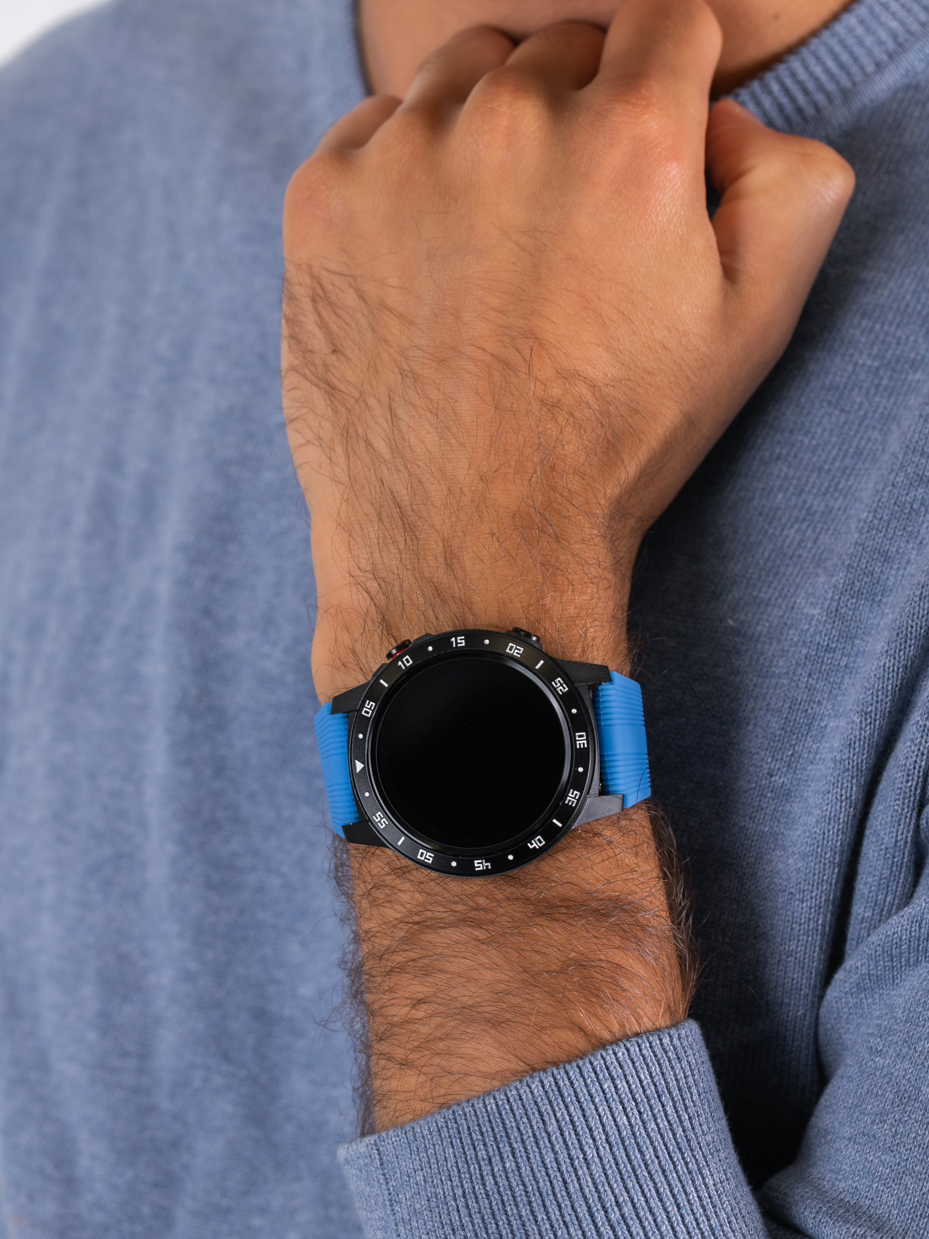 zegarek Garett 5903246287028 Smartwatch Garett Multi 4 Sport RT niebieski męski z barometr Męskie