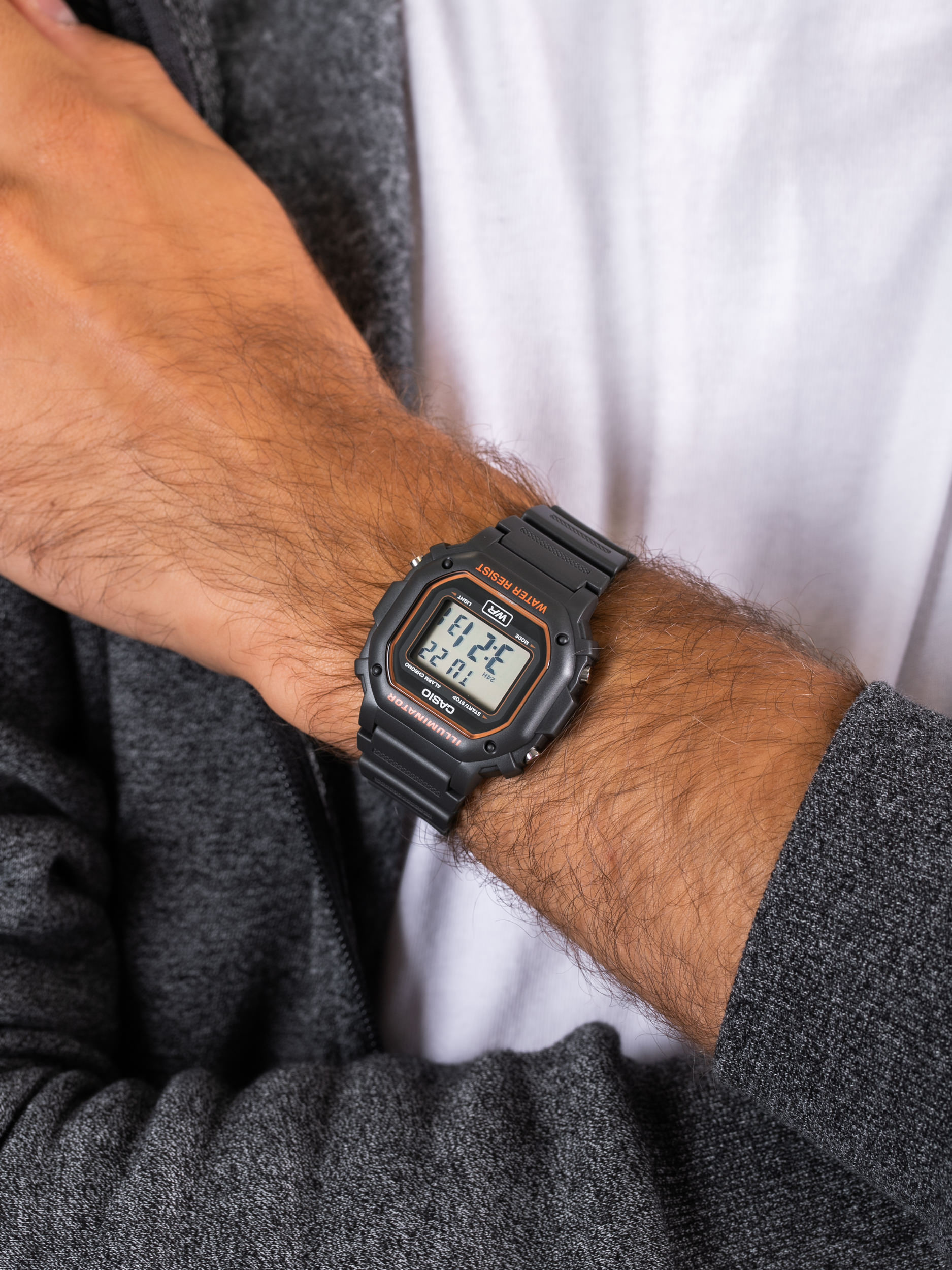 Casio F-108WH-8A2EF męski zegarek Sportowe pasek - miniatura 3