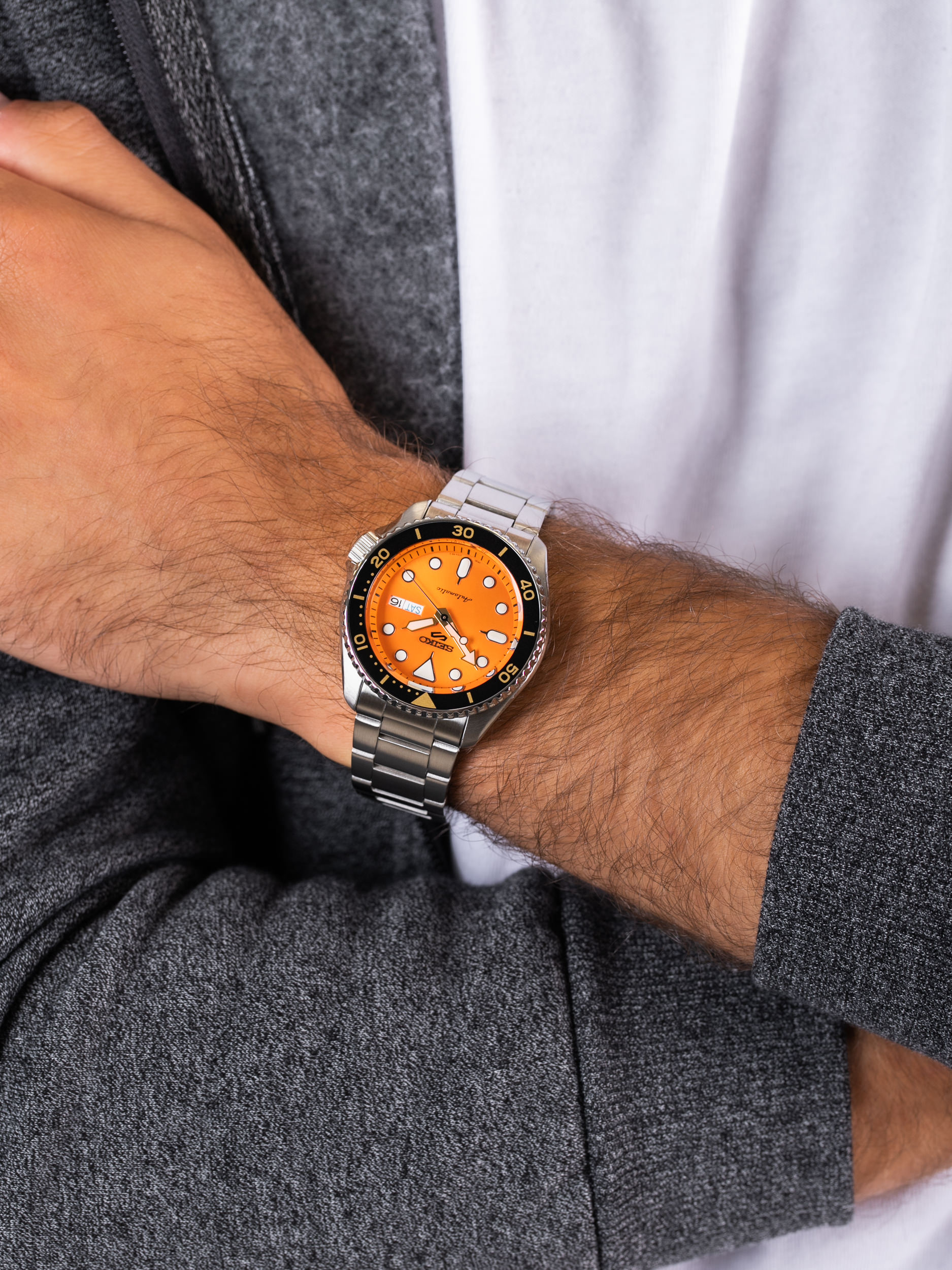 Seiko SRPD59K1 męski zegarek Sports Automat bransoleta - miniatura 7