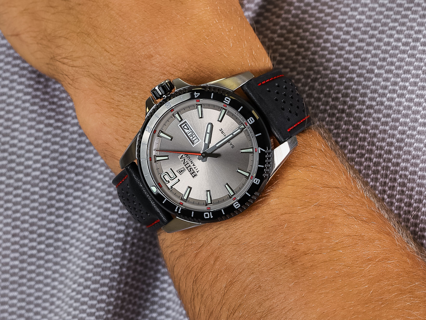 Festina F20530-3 Titanium Sport Sapphire zegarek klasyczny Titanium - miniatura 4