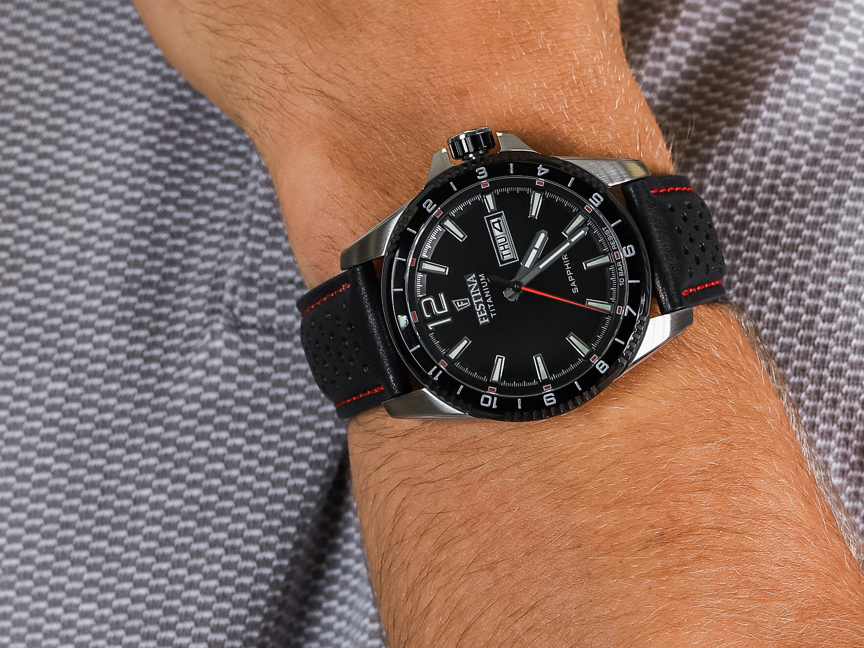 Festina F20530-4 Titanium Sport Sapphire zegarek klasyczny Titanium - miniatura 4