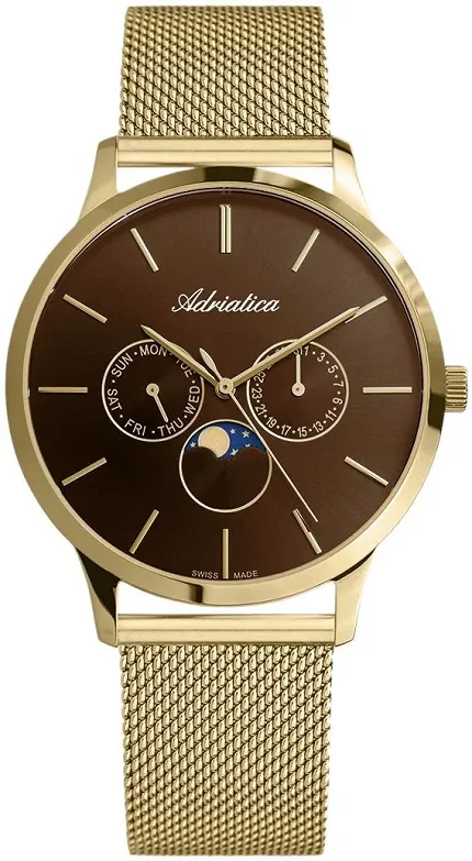 Adriatica A1274.111GQF Bransoleta Moonphase - zdjęcie 1