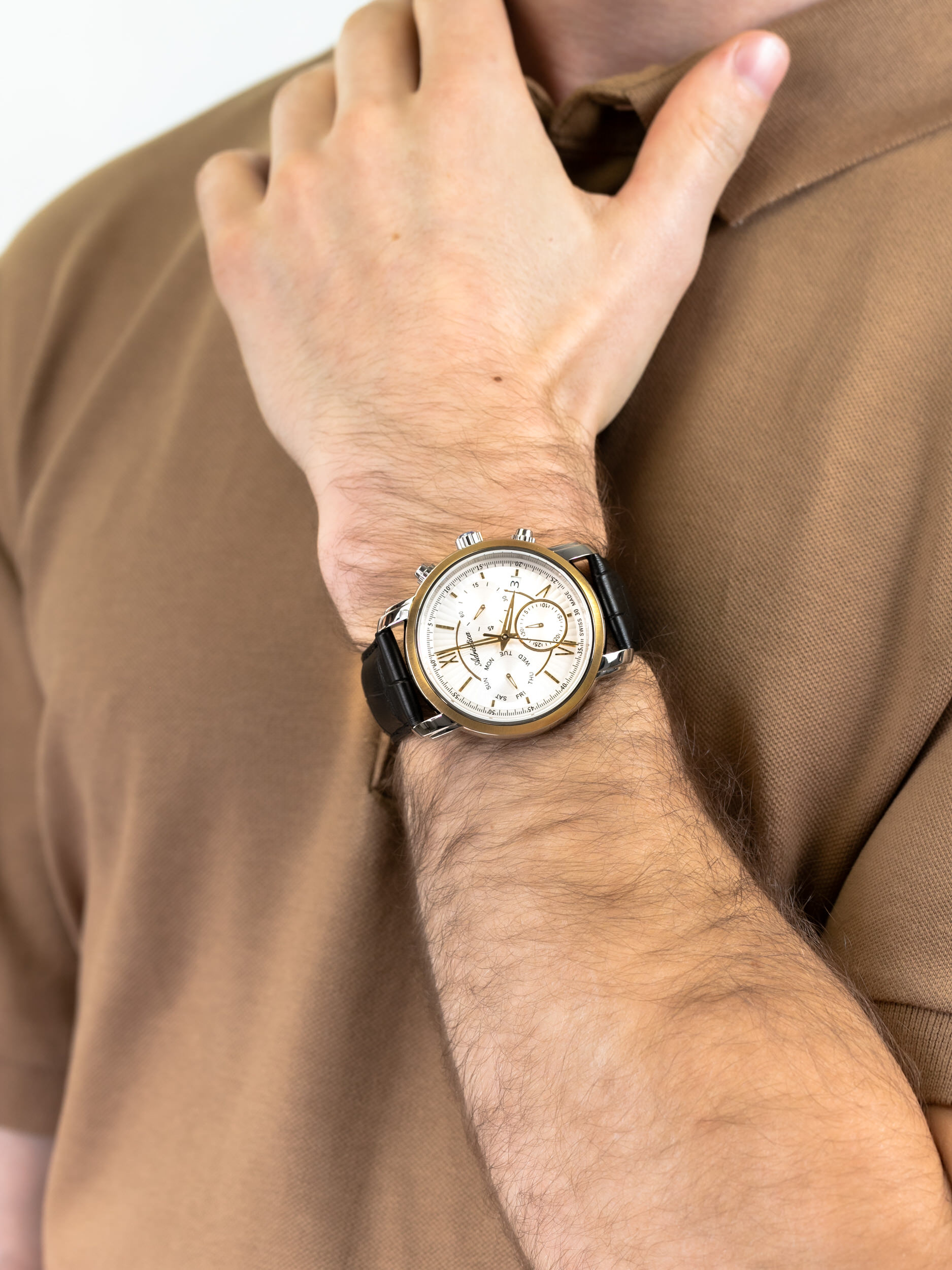 zegarek Adriatica A8193.2263CH męski z chronograf Pasek - miniatura 3