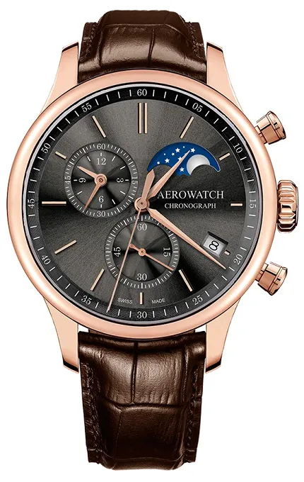Aerowatch 78986-RO02 Renaissance RENAISSANCE CHRONO MOON PHASES - zdjęcie 1