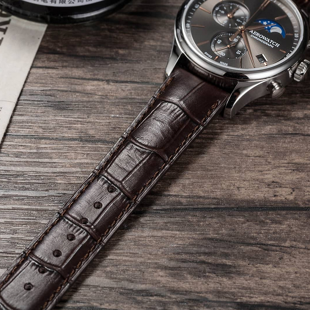 Aerowatch 78986-RO02 zegarek srebrny klasyczny Renaissance pasek - miniatura 5