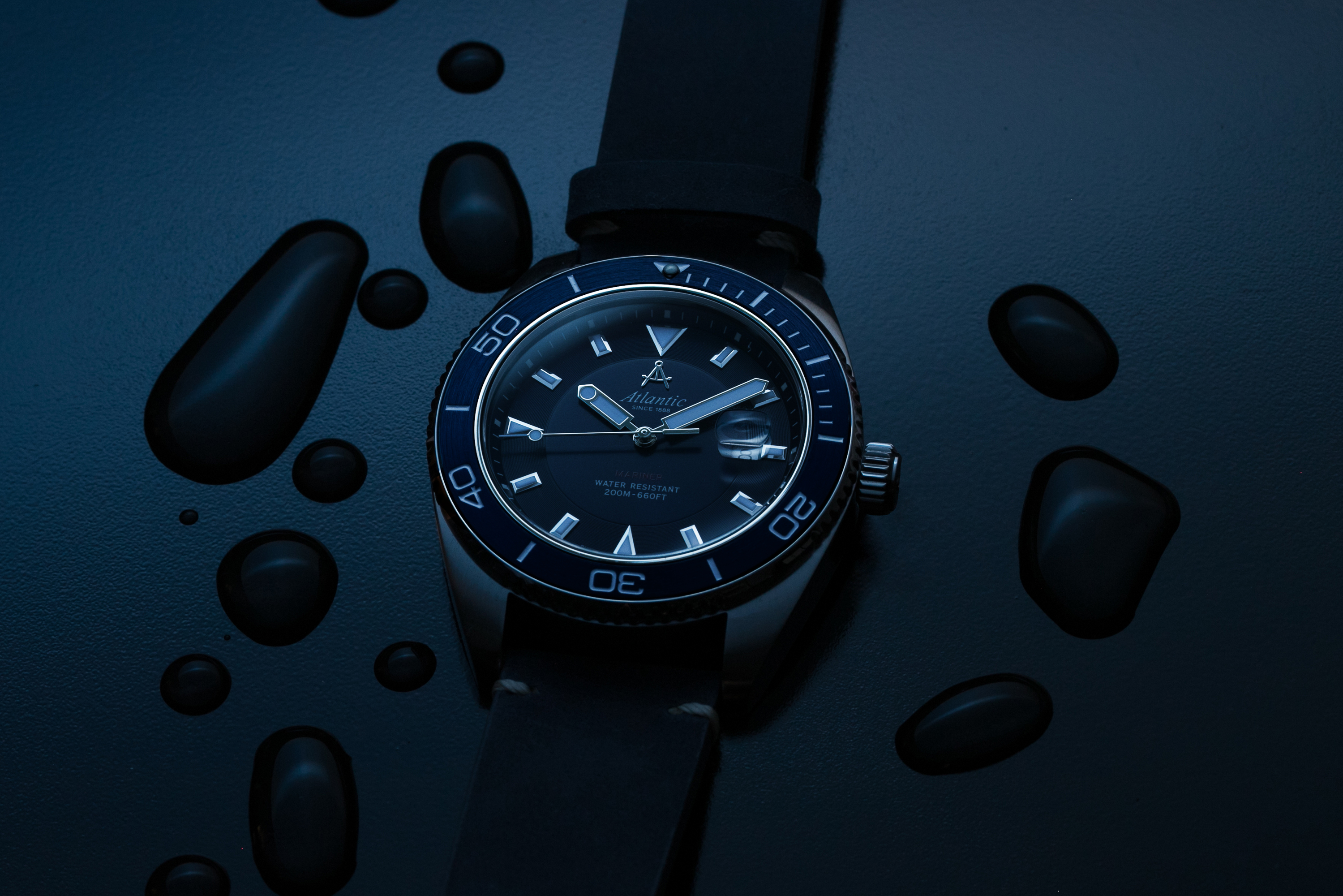 Atlantic 80371.41.51 zegarek srebrny klasyczny Mariner pasek - miniatura 5