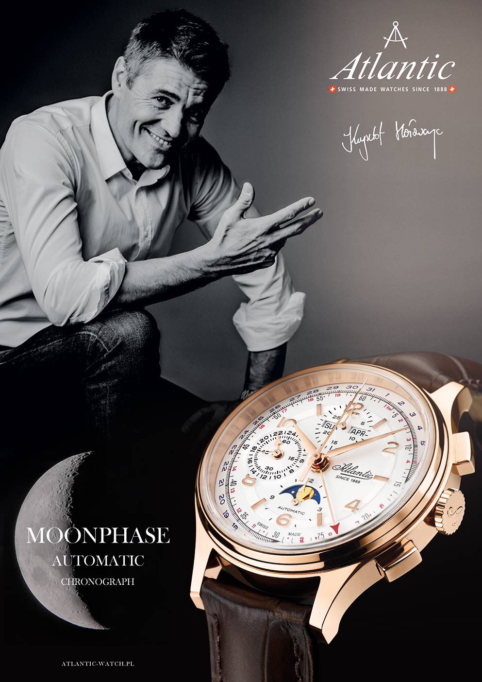 zegarek Atlantic 55851.44.25 Worldmaster Moonphase Universal Automatic Chronograph męski z chronograf Worldmaster - miniatura 3