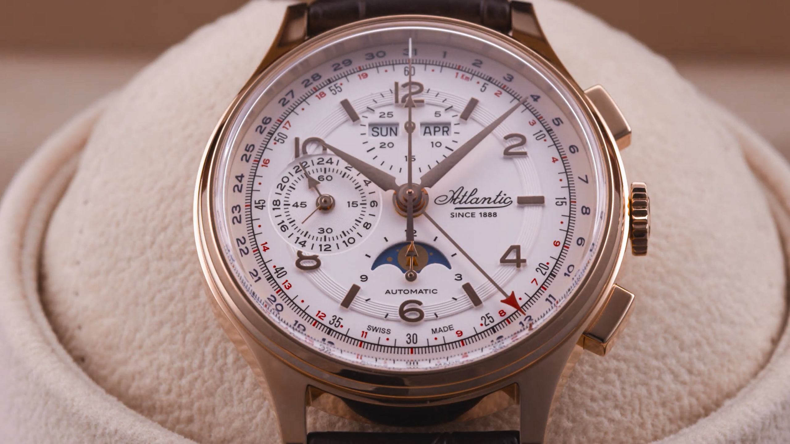 Atlantic 55851.44.25 Worldmaster Moonphase Universal Automatic Chronograph zegarek elegancki Worldmaster - miniatura 4